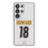 Will Howard Pittsburgh Steelers 18 Game Tactic Clear Phone Case for Samsung Galaxy - Sports Gifts, Sports Memorabilia, Sports Collectibles, Fan Shop