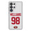 Mykel Williams San Francisco 49ers 98 Game Tactic Clear Phone Case for Samsung Galaxy - Sports Gifts, Sports Memorabilia, Sports Collectibles, Fan Shop