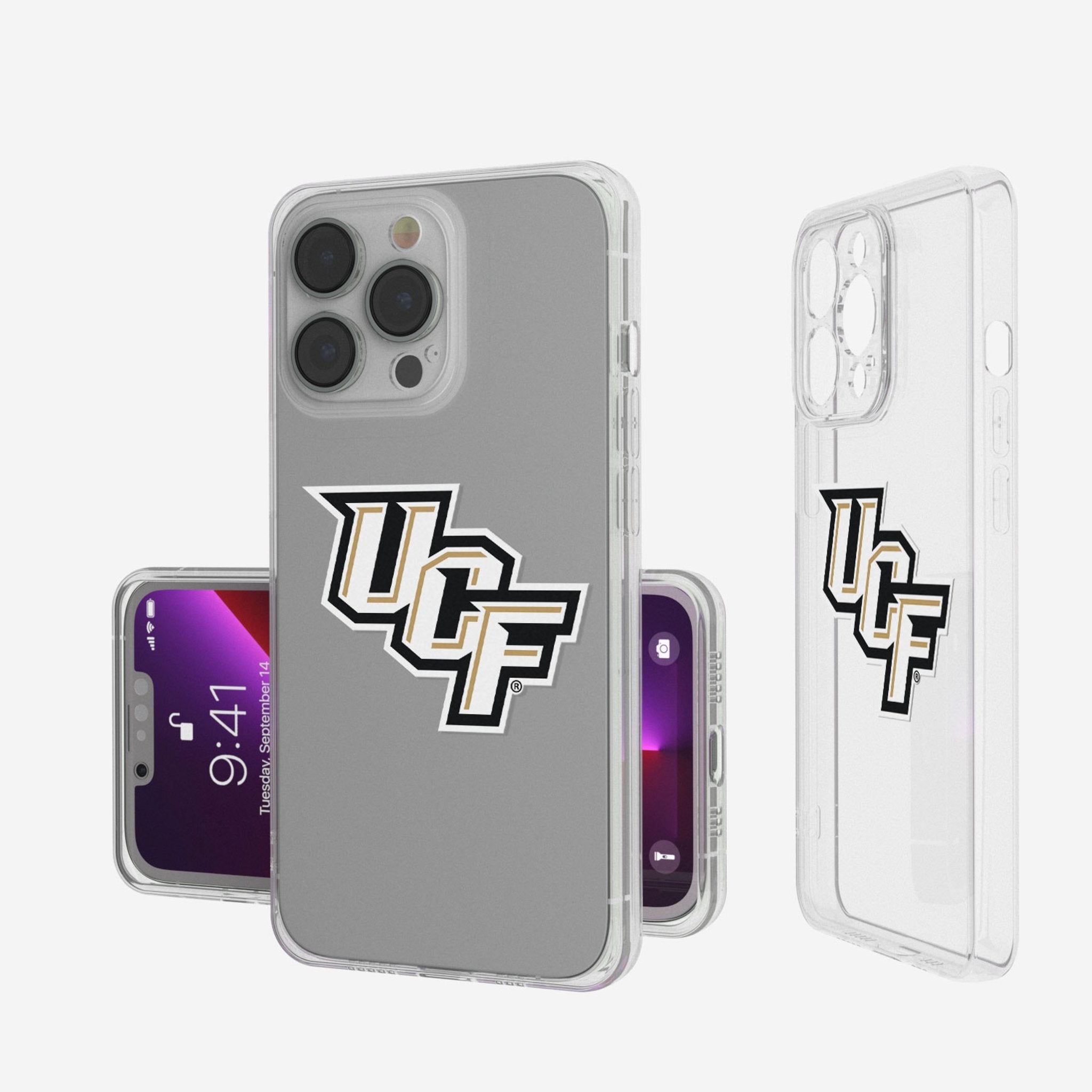 University of Central Florida Golden Knights Insignia Clear Phone Case - Sports Gifts, Sports Memorabilia, Sports Collectibles, Fan Shop