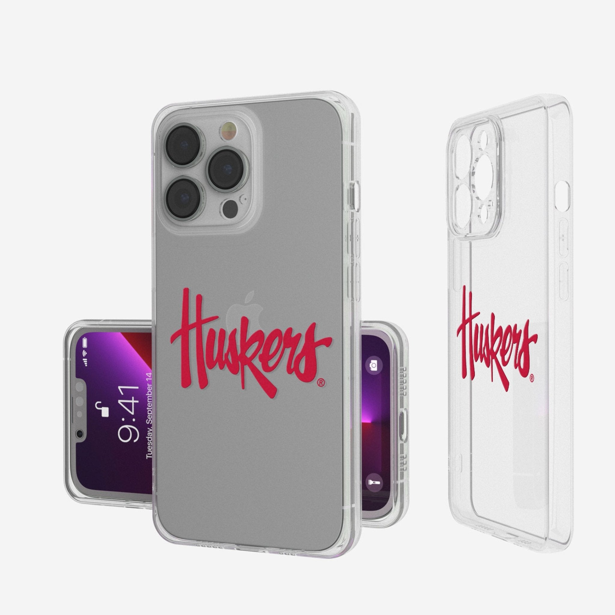 University of Nebraska Huskers Insignia Clear Phone Case - Sports Gifts, Sports Memorabilia, Sports Collectibles, Fan Shop