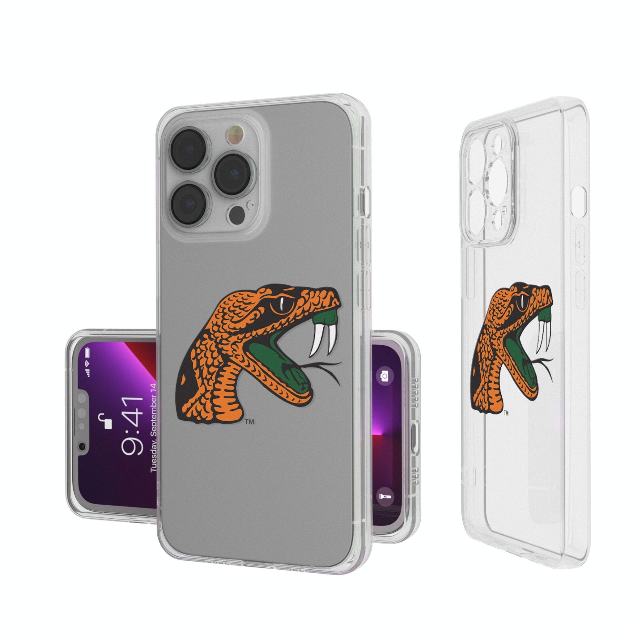 Florida A&M University Rattlers Insignia Clear Phone Case - Sports Gifts, Sports Memorabilia, Sports Collectibles, Fan Shop