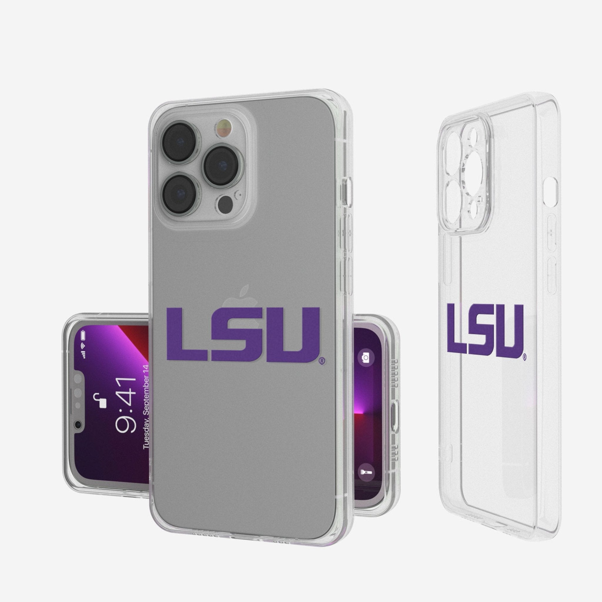 Louisiana State University Tigers Insignia Clear Phone Case - Sports Gifts, Sports Memorabilia, Sports Collectibles, Fan Shop