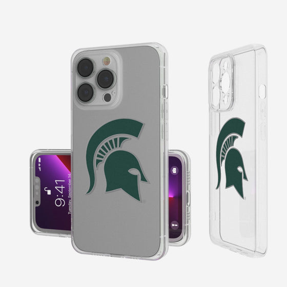 Michigan State University Spartans Insignia Clear Phone Case - Sports Gifts, Sports Memorabilia, Sports Collectibles, Fan Shop
