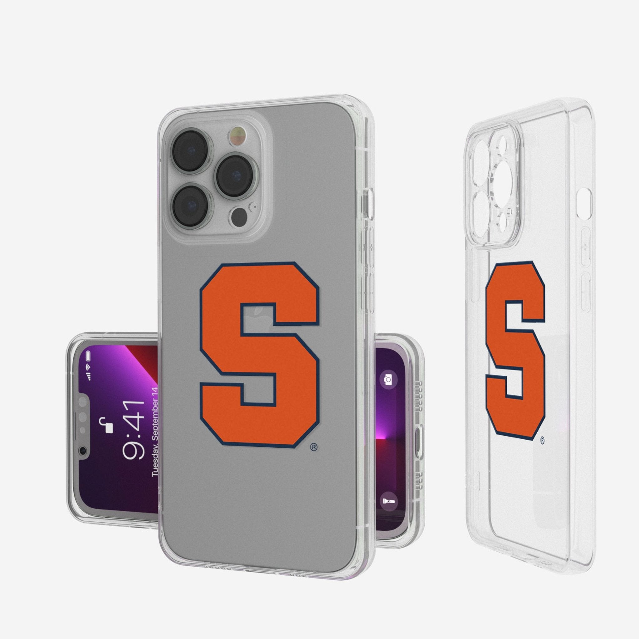 Syracuse University Orange Insignia Clear Phone Case - Sports Gifts, Sports Memorabilia, Sports Collectibles, Fan Shop