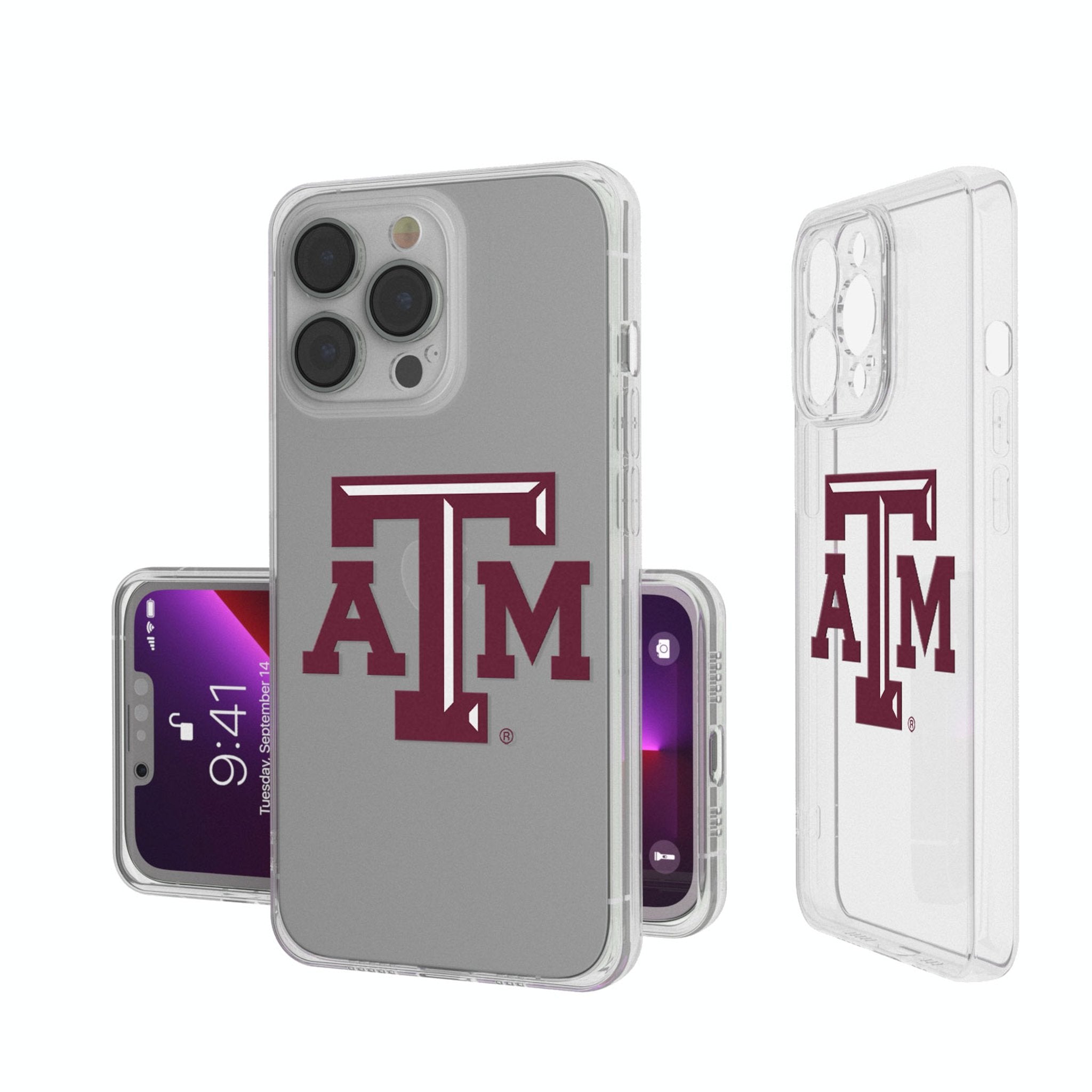 Texas A&M University Aggies Insignia Clear Phone Case - Sports Gifts, Sports Memorabilia, Sports Collectibles, Fan Shop
