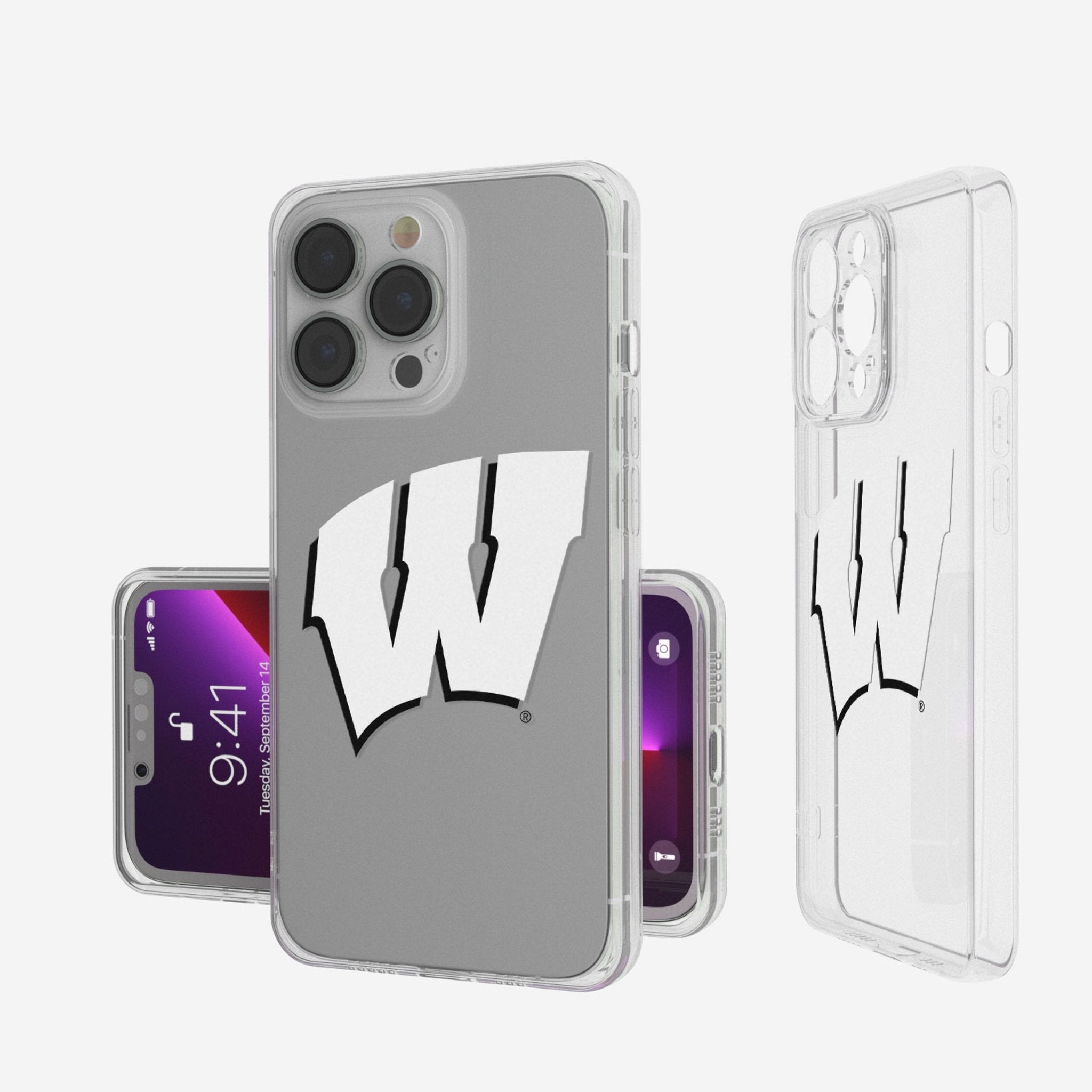 University of Wisconsin Badgers Insignia Clear Phone Case - Sports Gifts, Sports Memorabilia, Sports Collectibles, Fan Shop