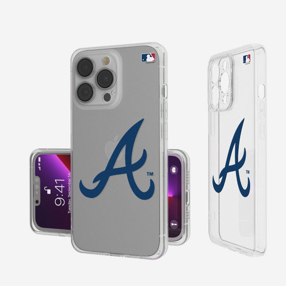 Atlanta Braves Insignia Clear Phone Case - Sports Gifts, Sports Memorabilia, Sports Collectibles, Fan Shop