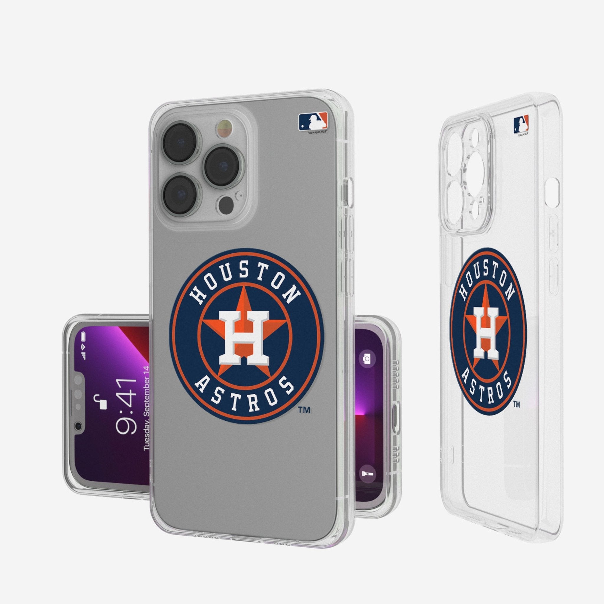 Houston Astros Insignia Clear Phone Case - Sports Gifts, Sports Memorabilia, Sports Collectibles, Fan Shop