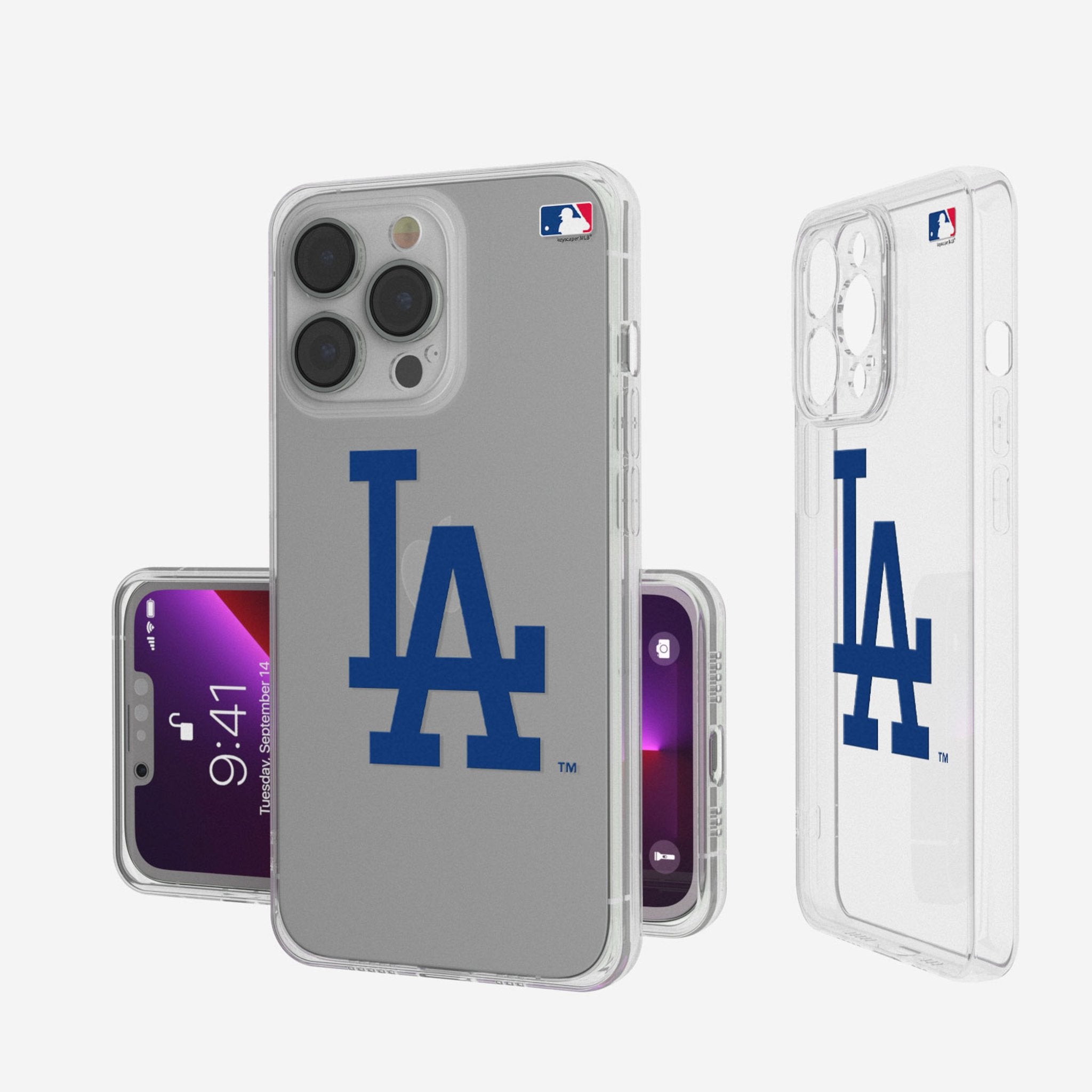 LA Dodgers Insignia Clear Phone Case for Apple iPhone - Sports Gifts, Sports Memorabilia, Sports Collectibles, Fan Shop