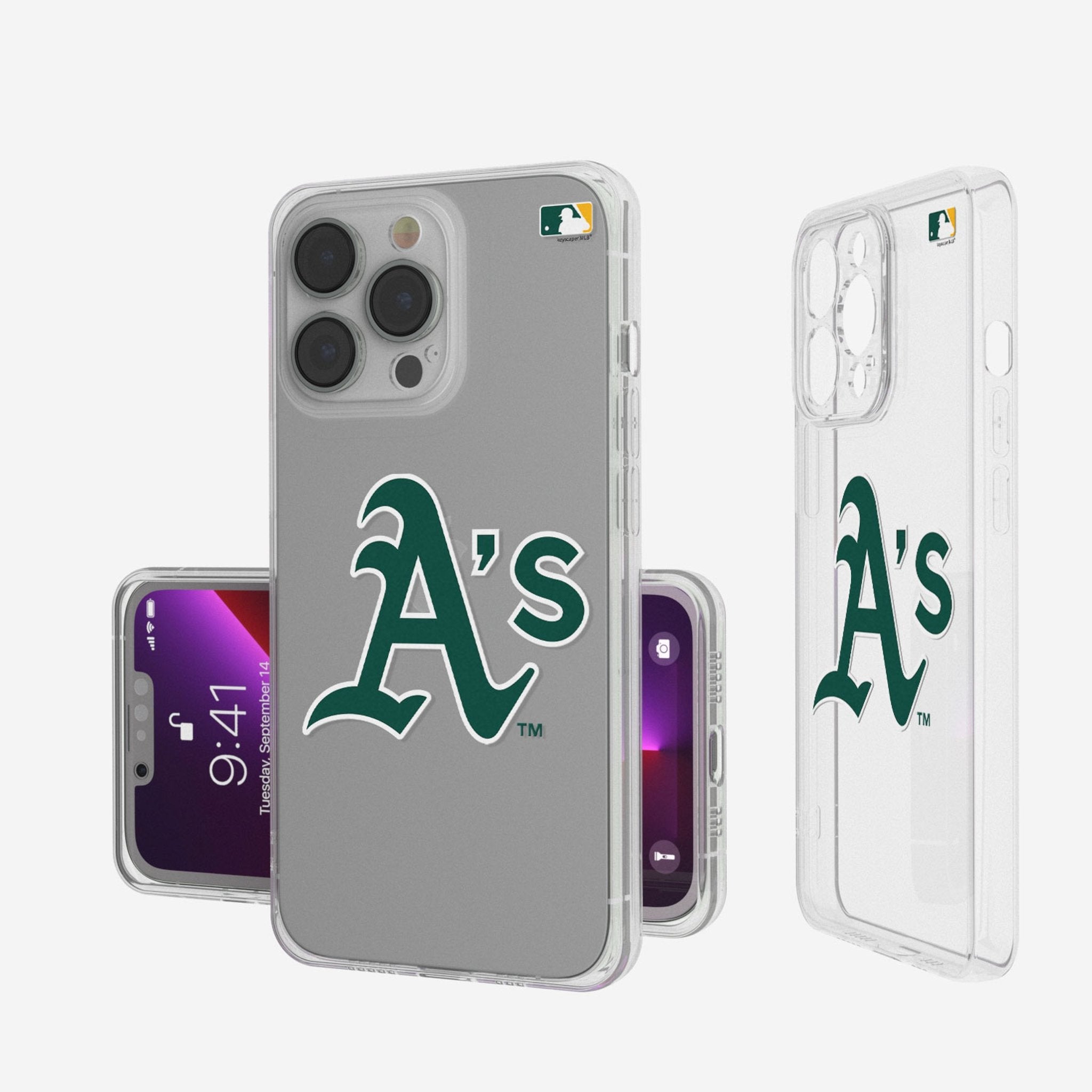 Oakland Athletics Insignia Clear Phone Case - Sports Gifts, Sports Memorabilia, Sports Collectibles, Fan Shop