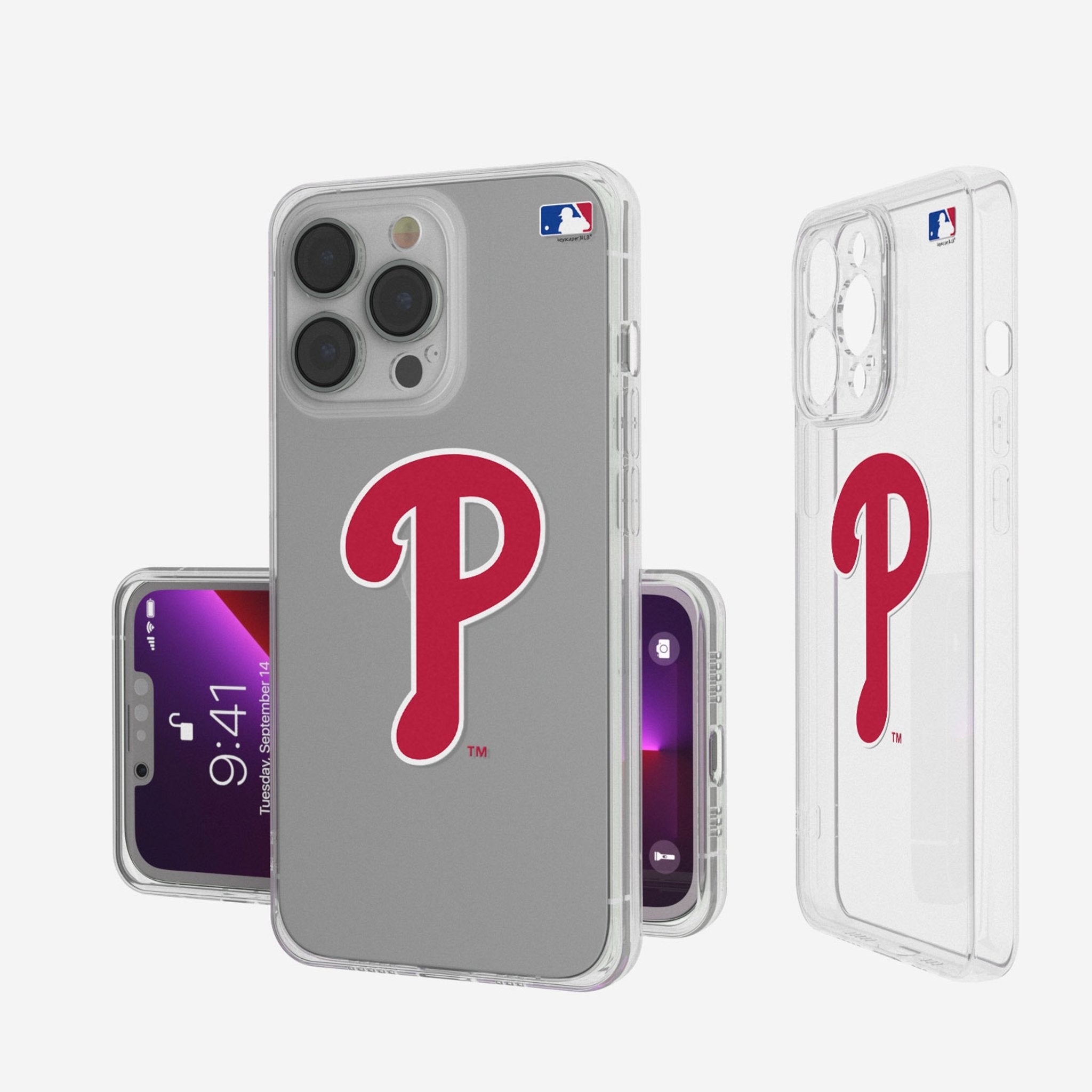 Philadelphia Phillies Insignia Clear Phone Case - Sports Gifts, Sports Memorabilia, Sports Collectibles, Fan Shop