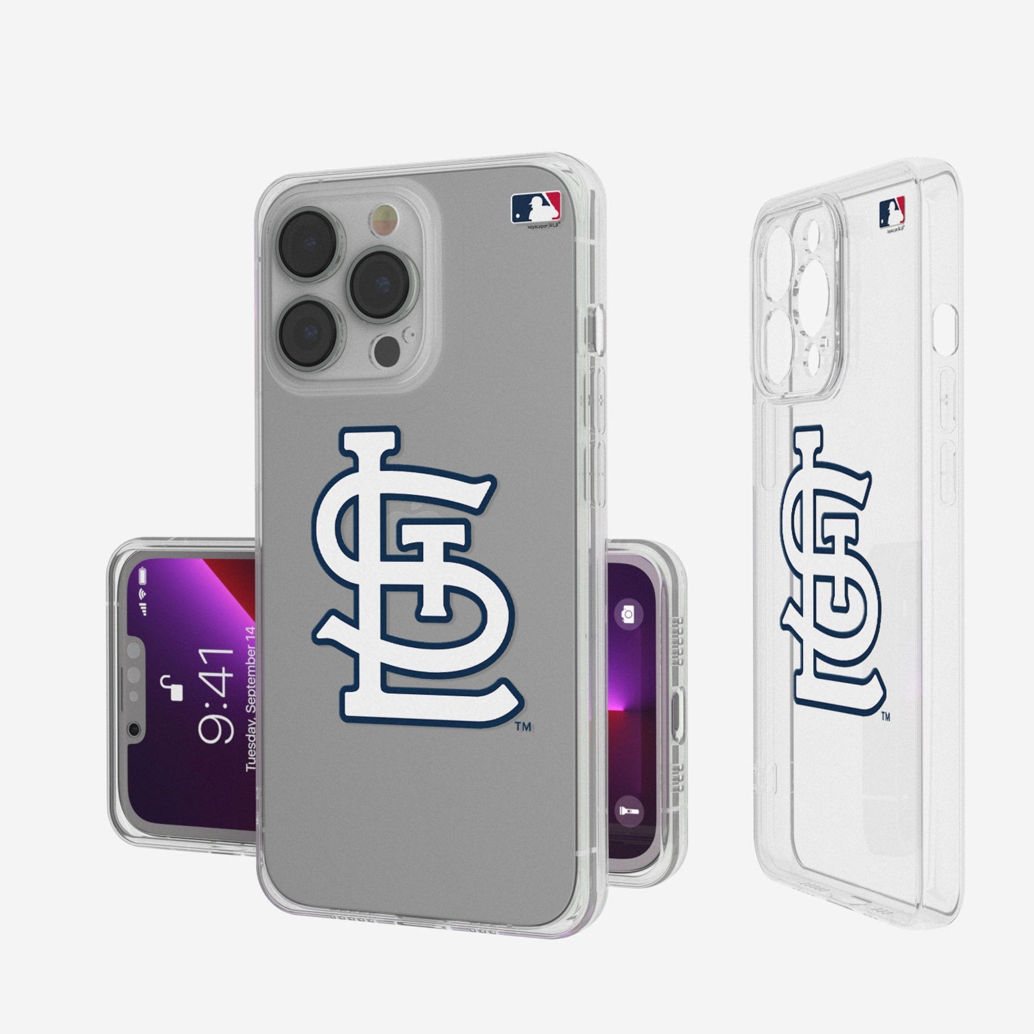 St Louis Cardinals Insignia Clear Phone Case - Sports Gifts, Sports Memorabilia, Sports Collectibles, Fan Shop