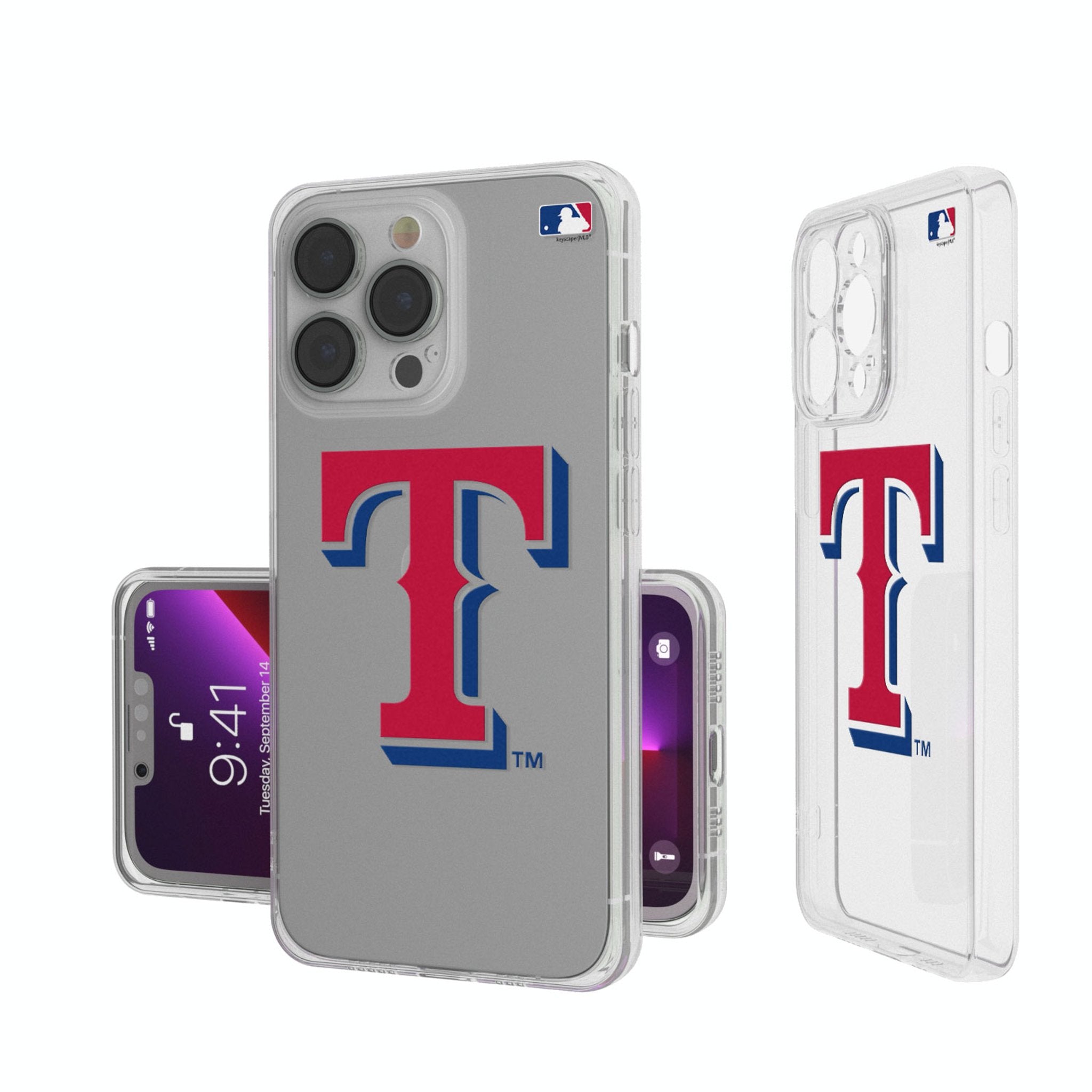 Texas Rangers Insignia Clear Phone Case - Sports Gifts, Sports Memorabilia, Sports Collectibles, Fan Shop