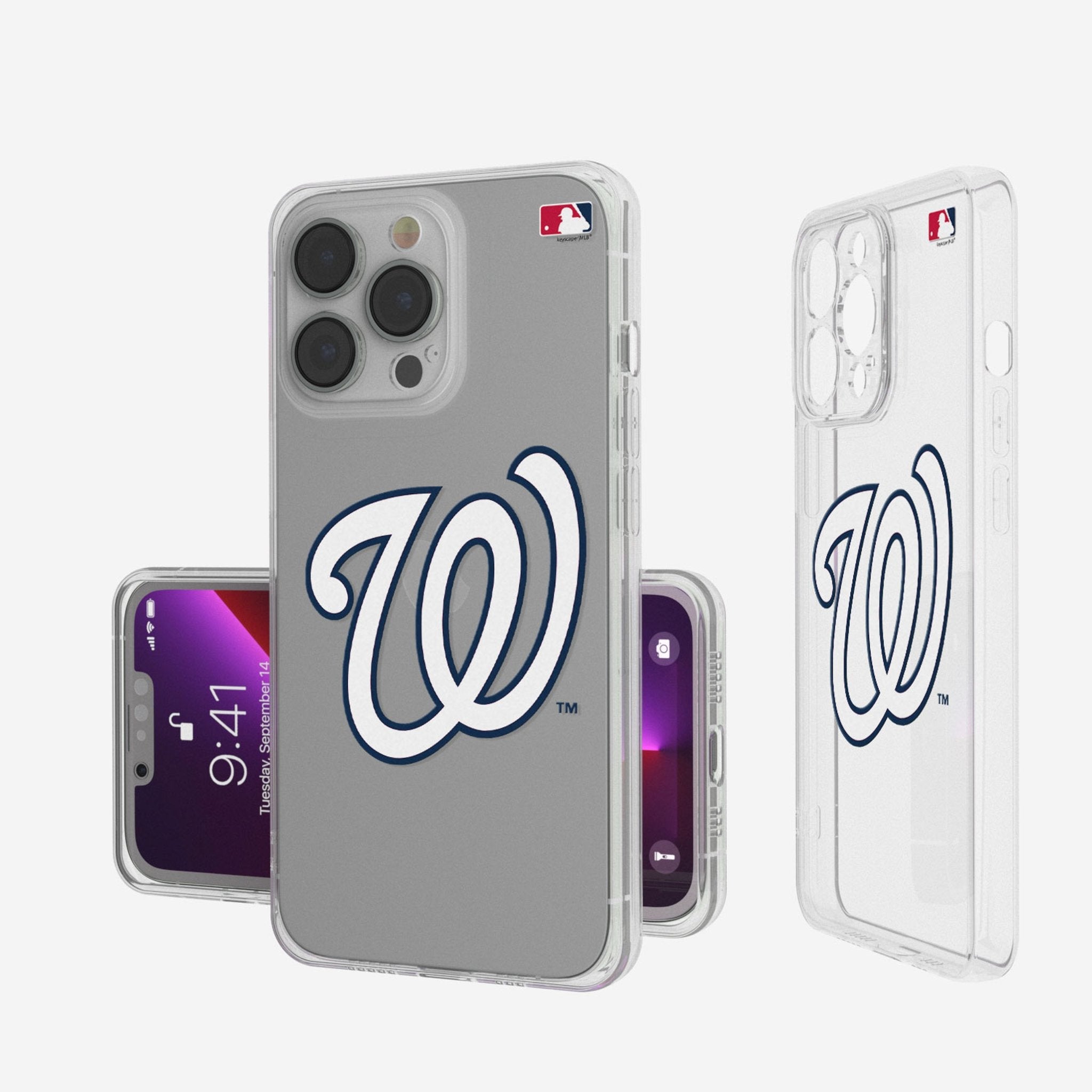 Washington Nationals Insignia Clear Phone Case - Sports Gifts, Sports Memorabilia, Sports Collectibles, Fan Shop