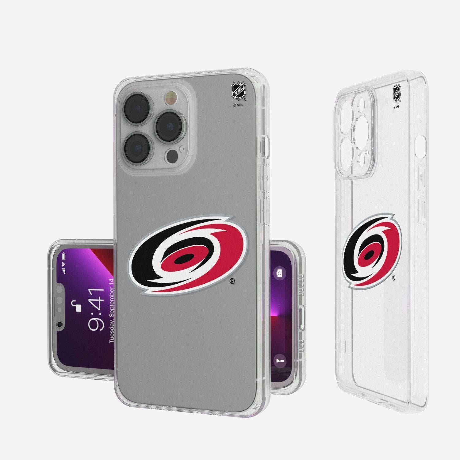 Carolina Hurricanes Insignia Clear Phone Case - Sports Gifts, Sports Memorabilia, Sports Collectibles, Fan Shop