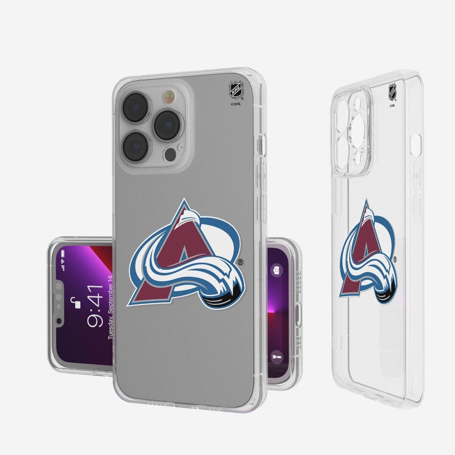 Colorado Avalanche Insignia Clear Phone Case - Sports Gifts, Sports Memorabilia, Sports Collectibles, Fan Shop