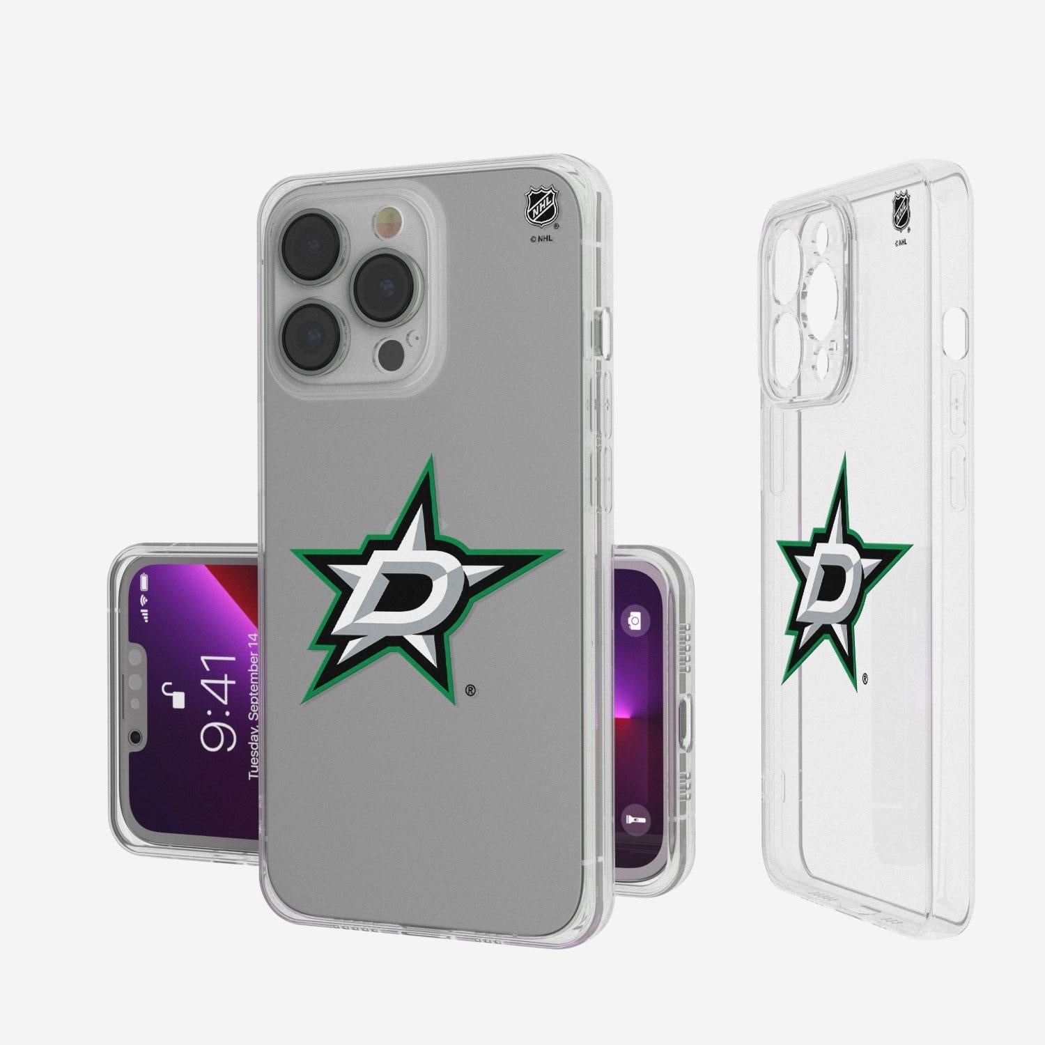 Dallas Stars Insignia Clear Phone Case - Sports Gifts, Sports Memorabilia, Sports Collectibles, Fan Shop