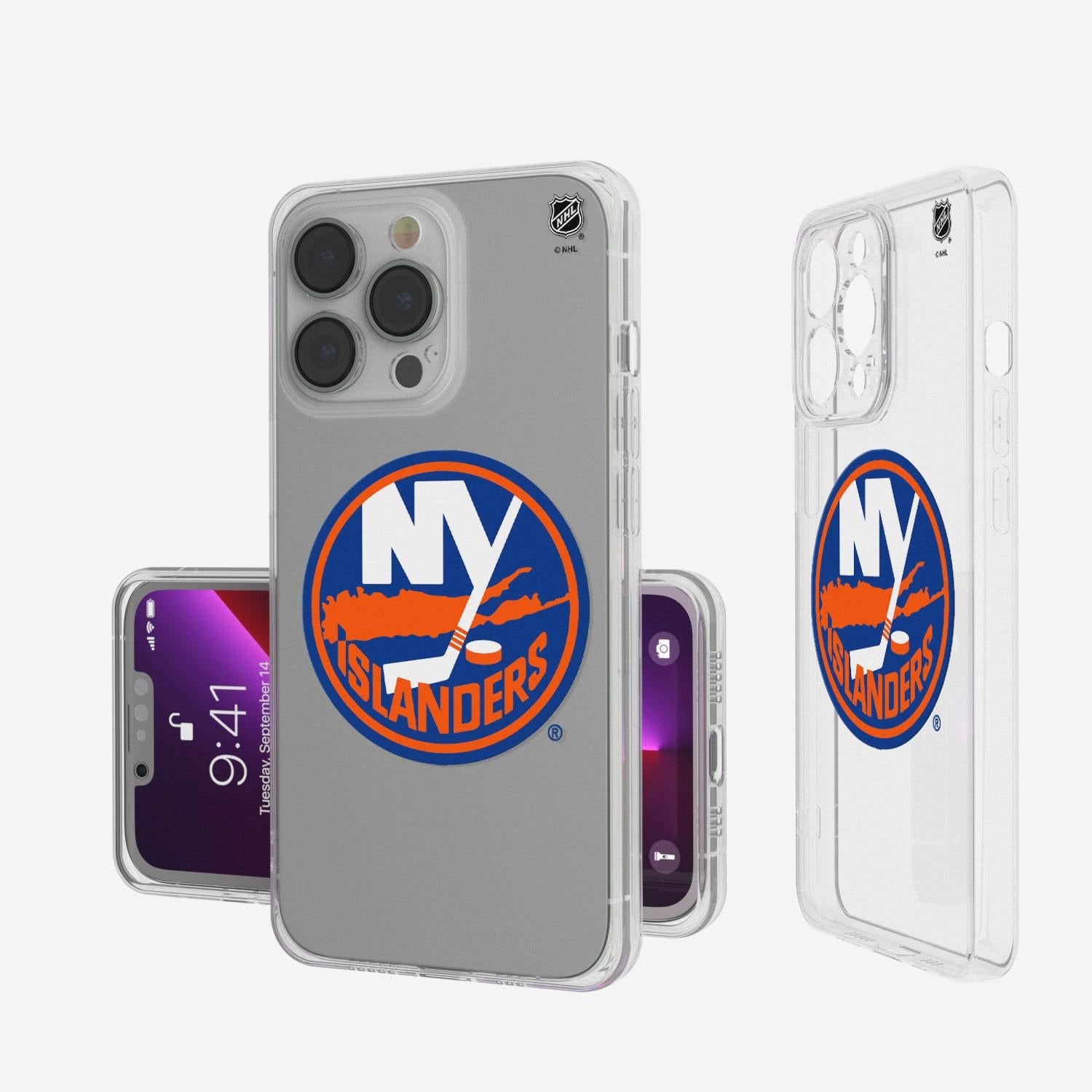 New York Islanders Insignia Clear Phone Case - Sports Gifts, Sports Memorabilia, Sports Collectibles, Fan Shop