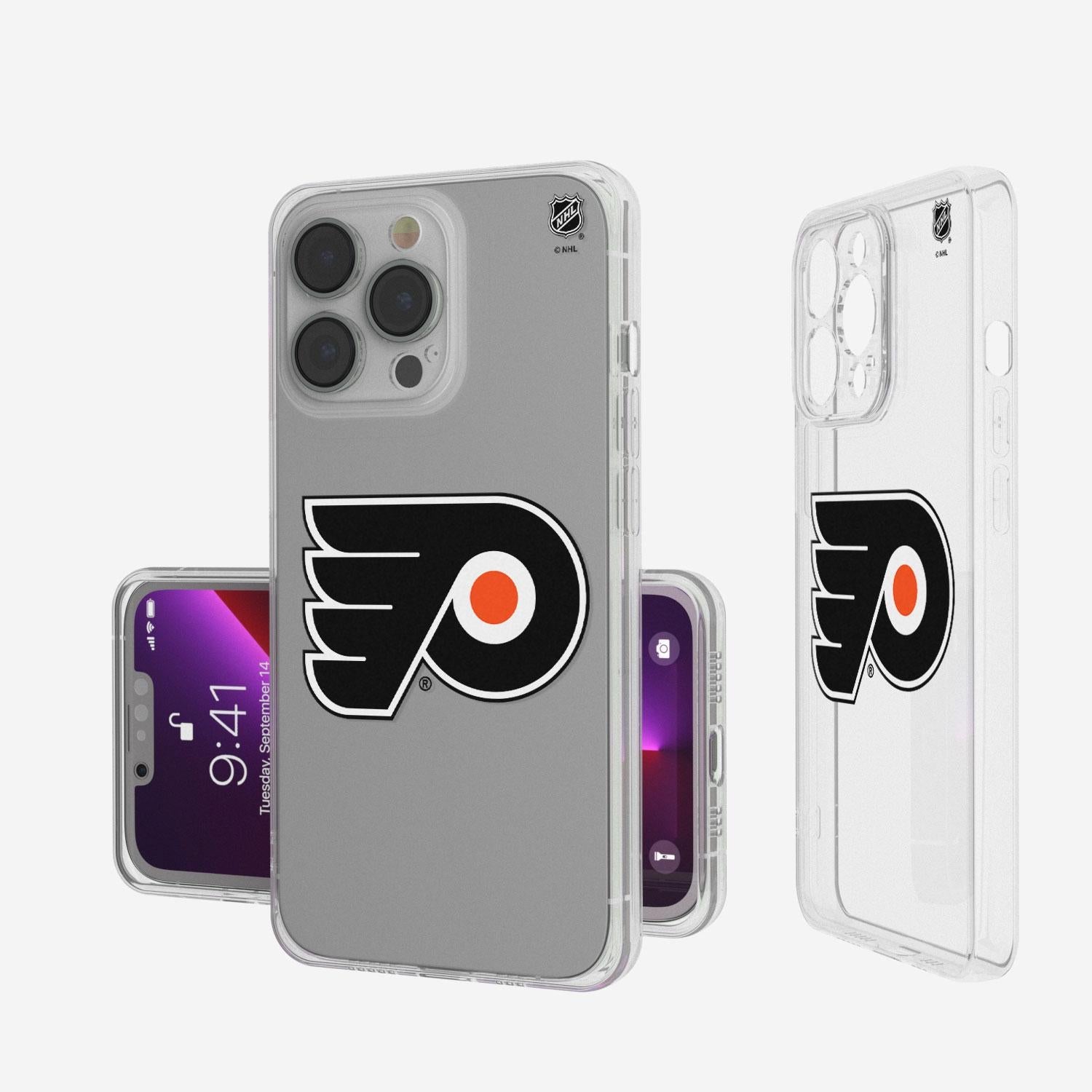 Philadelphia Flyers Insignia Clear Phone Case - Sports Gifts, Sports Memorabilia, Sports Collectibles, Fan Shop