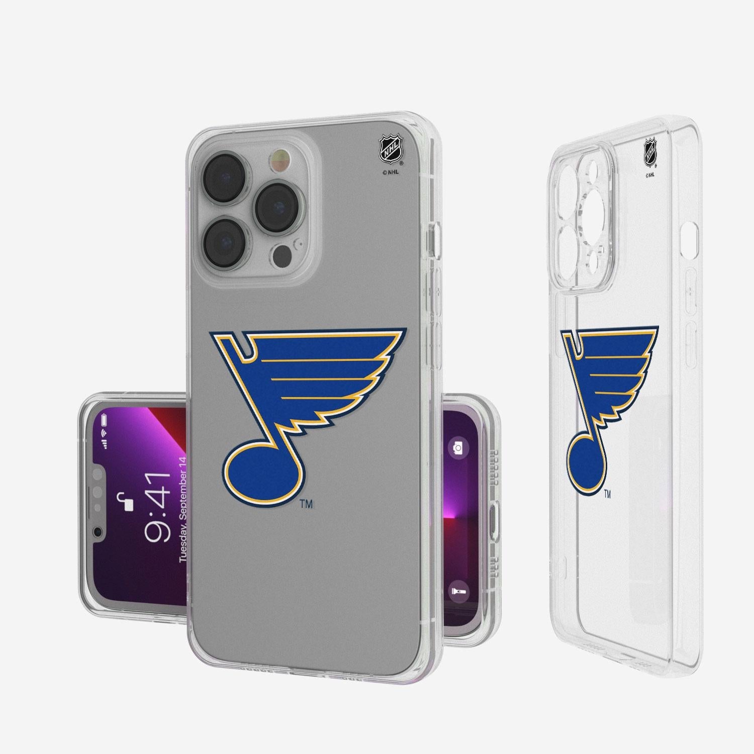 St. Louis Blues Insignia Clear Phone Case - Sports Gifts, Sports Memorabilia, Sports Collectibles, Fan Shop