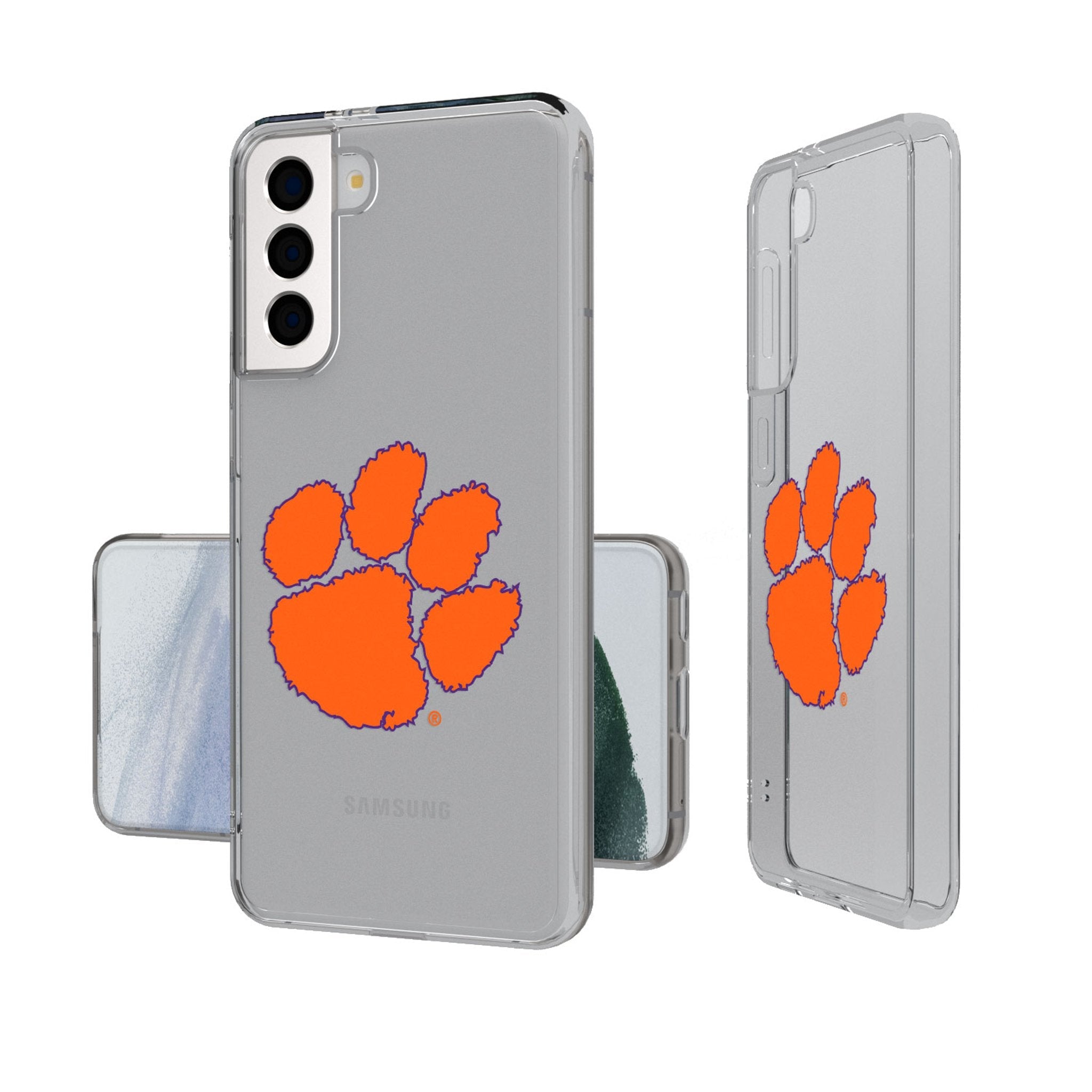 Clemson University Tigers Insignia Clear Phone Case - Sports Gifts, Sports Memorabilia, Sports Collectibles, Fan Shop