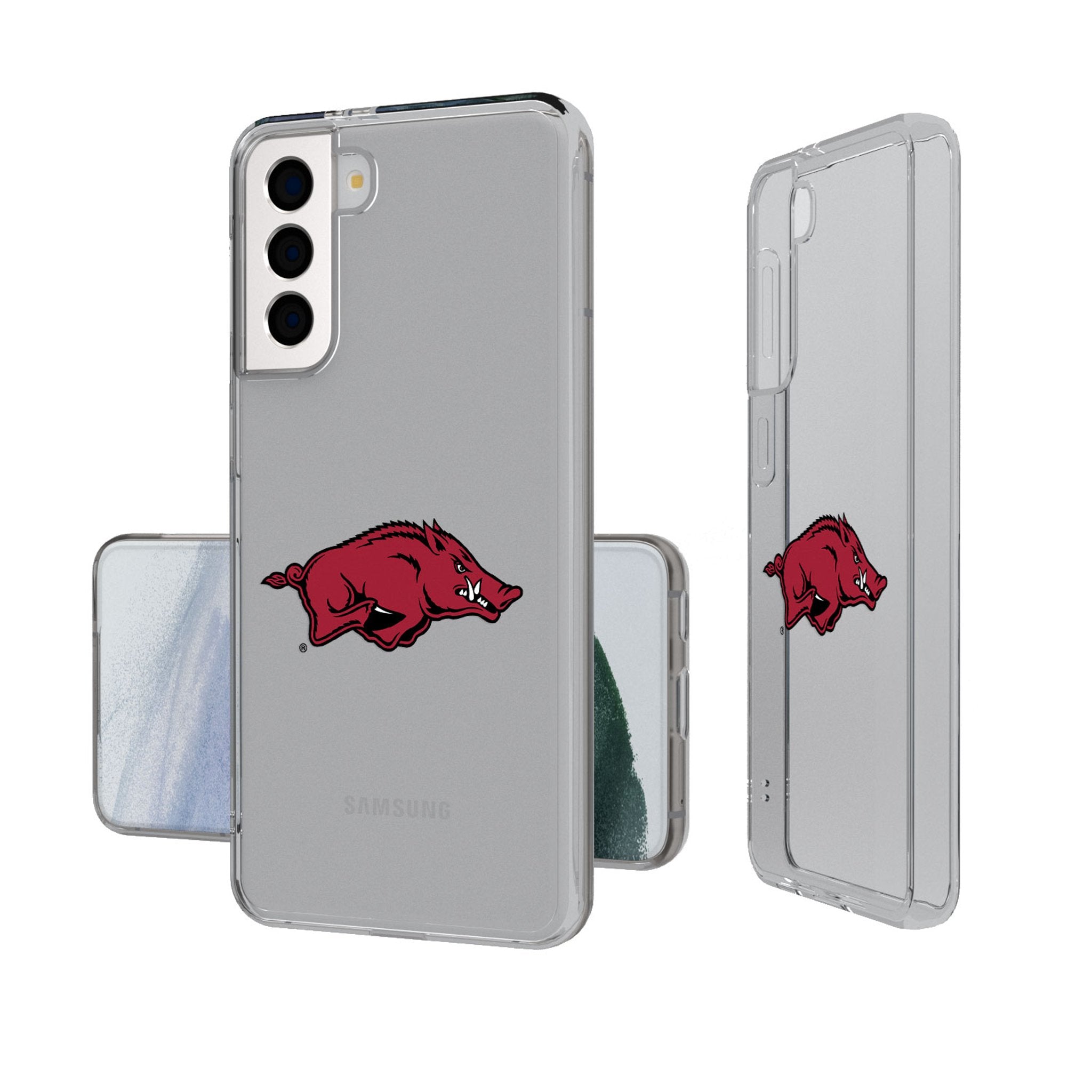 University of Arkansas Fayetteville Razorbacks Insignia Clear Phone Case - Sports Gifts, Sports Memorabilia, Sports Collectibles, Fan Shop