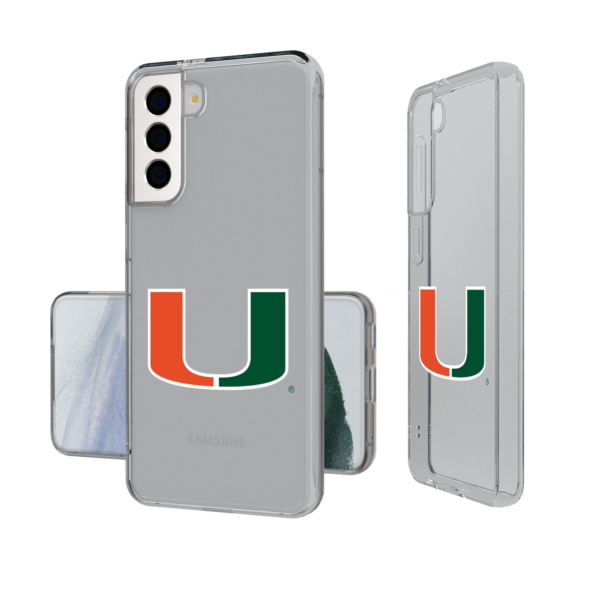 University of Miami Hurricanes Insignia Clear Phone Case - Sports Gifts, Sports Memorabilia, Sports Collectibles, Fan Shop