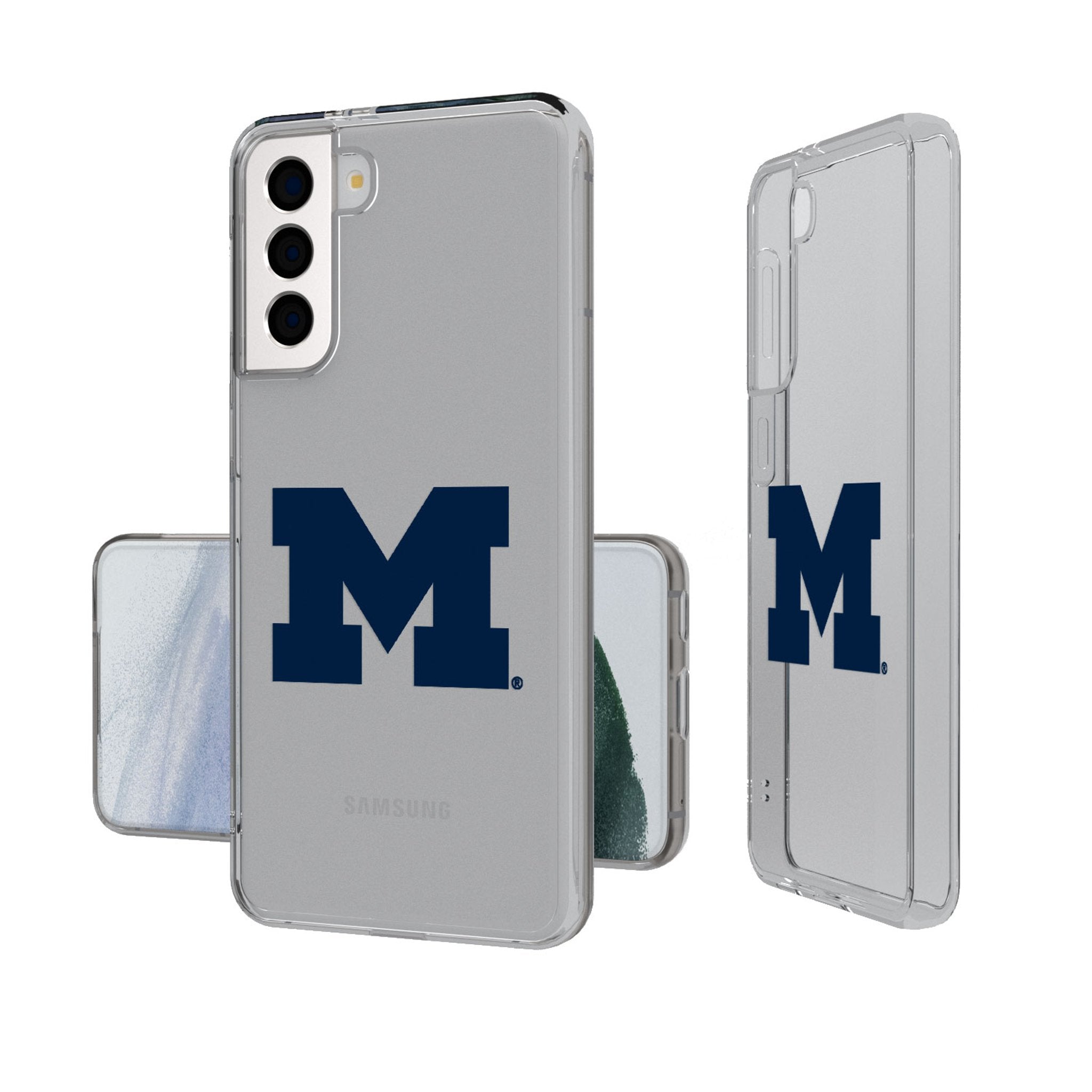 University of Michigan Wolverines Insignia Clear Phone Case - Sports Gifts, Sports Memorabilia, Sports Collectibles, Fan Shop