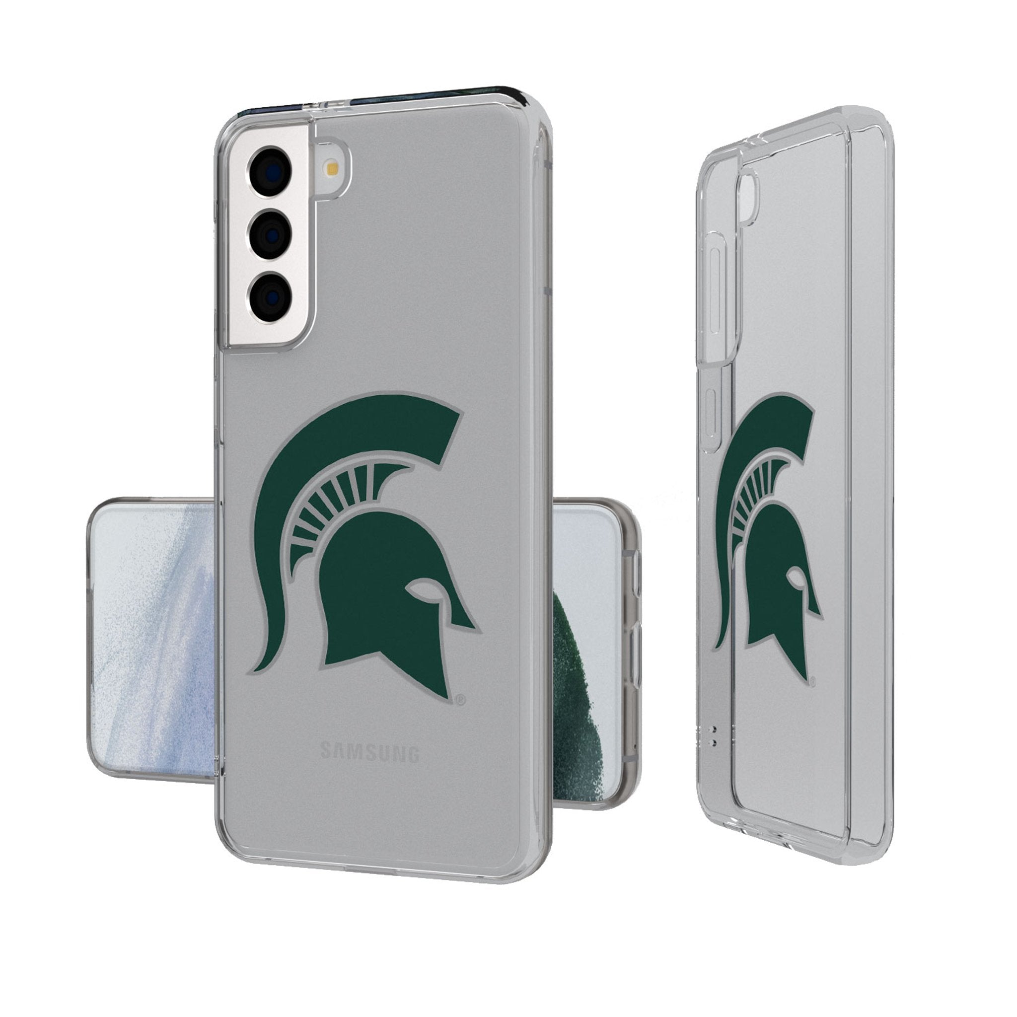 Michigan State University Spartans Insignia Clear Phone Case - Sports Gifts, Sports Memorabilia, Sports Collectibles, Fan Shop