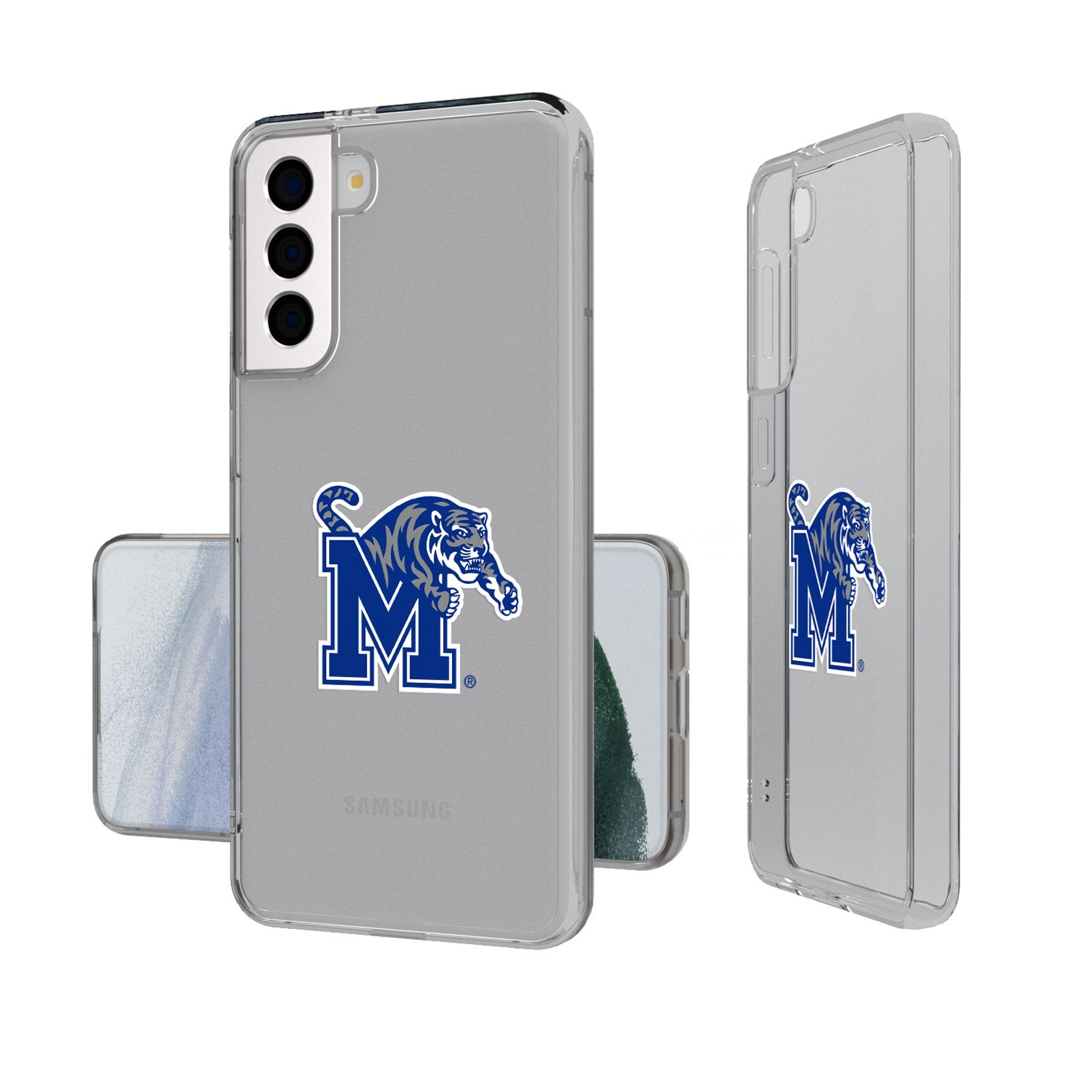 University of Memphis Tigers Insignia Clear Phone Case - Sports Gifts, Sports Memorabilia, Sports Collectibles, Fan Shop