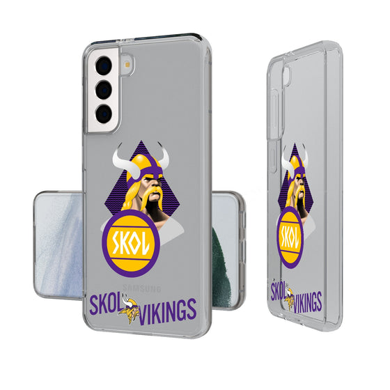 Minnesota Vikings 2024 Illustrated Limited Edition Clear Phone Case-1