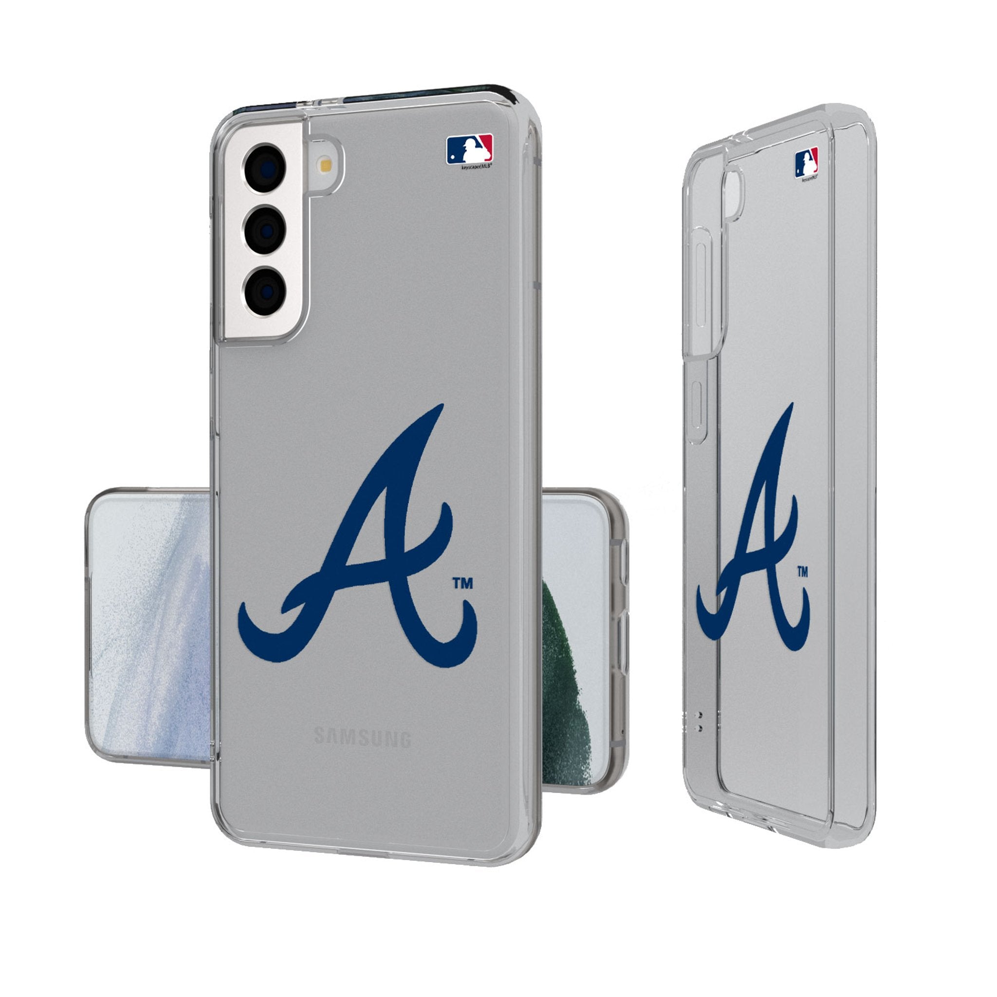Atlanta Braves Insignia Clear Phone Case - Sports Gifts, Sports Memorabilia, Sports Collectibles, Fan Shop