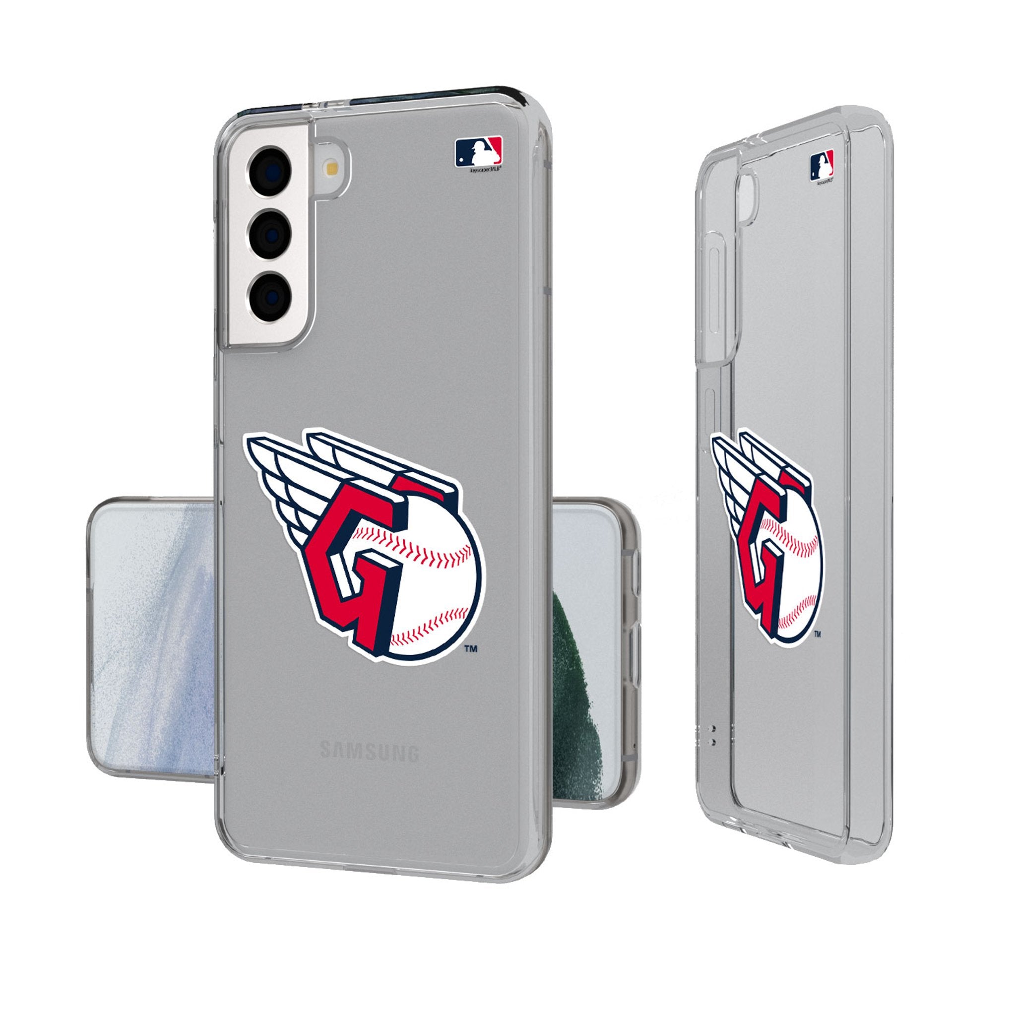 Cleveland Guardians Insignia Clear Phone Case - Sports Gifts, Sports Memorabilia, Sports Collectibles, Fan Shop