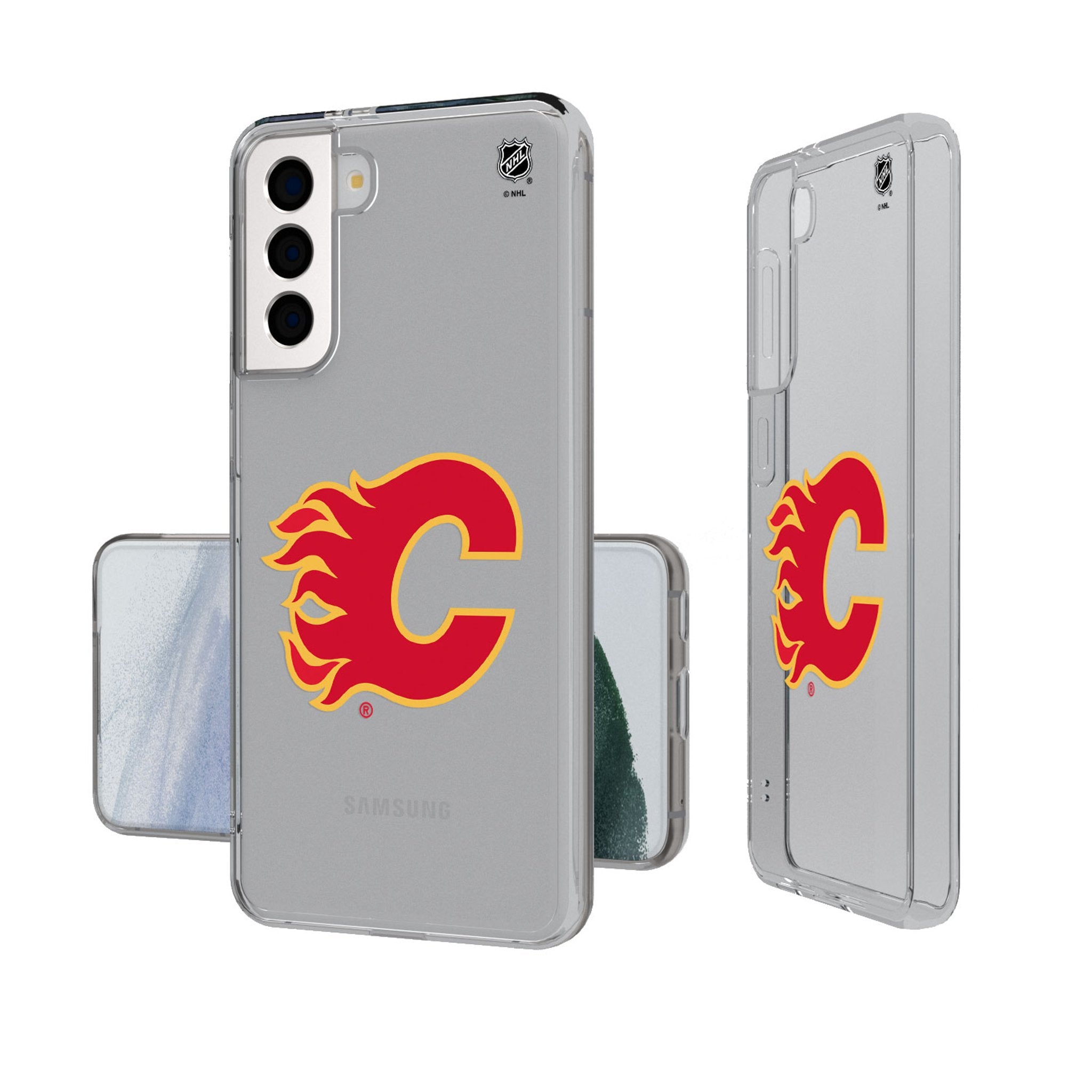 Calgary Flames Insignia Clear Phone Case - Sports Gifts, Sports Memorabilia, Sports Collectibles, Fan Shop