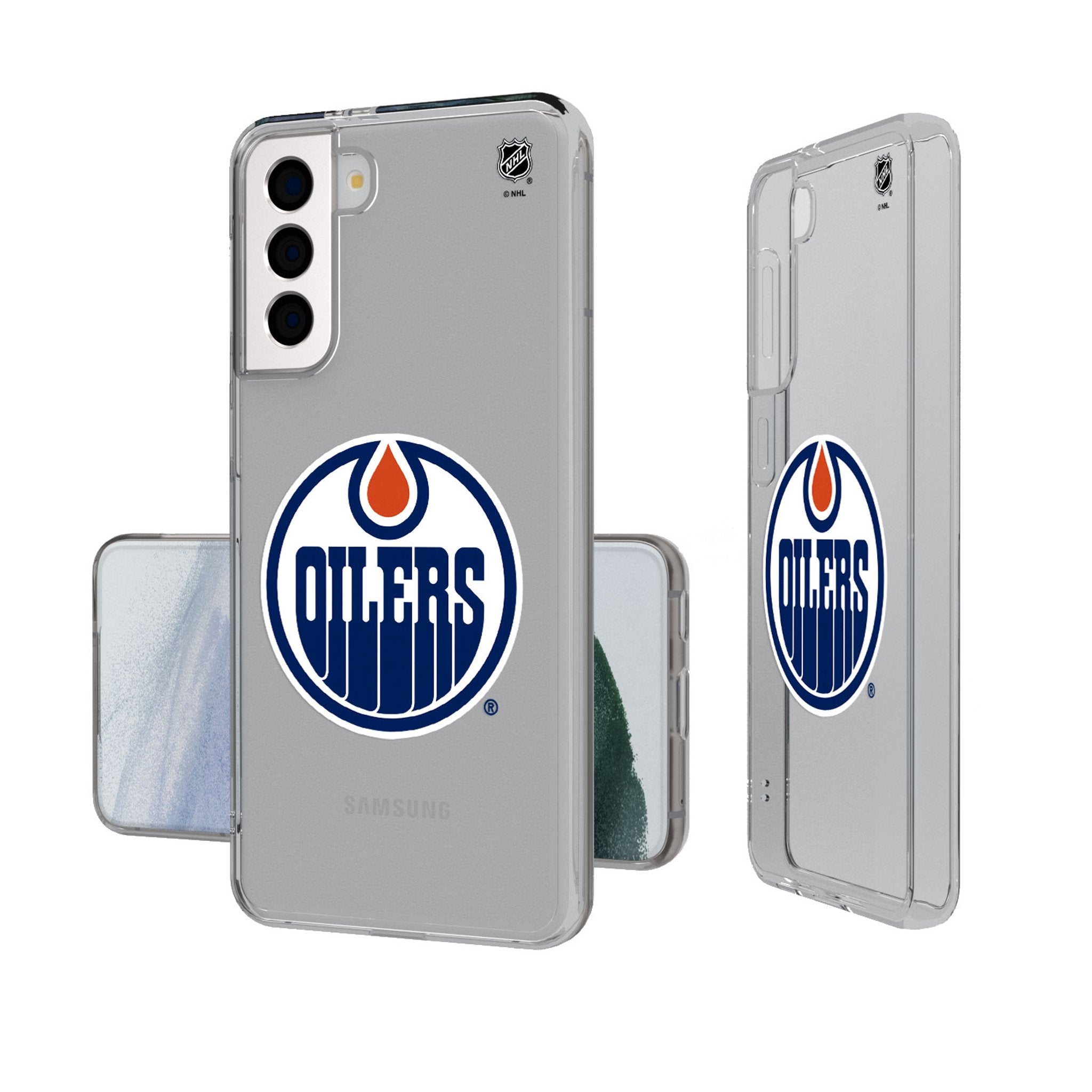 Edmonton Oilers Insignia Clear Phone Case - Sports Gifts, Sports Memorabilia, Sports Collectibles, Fan Shop
