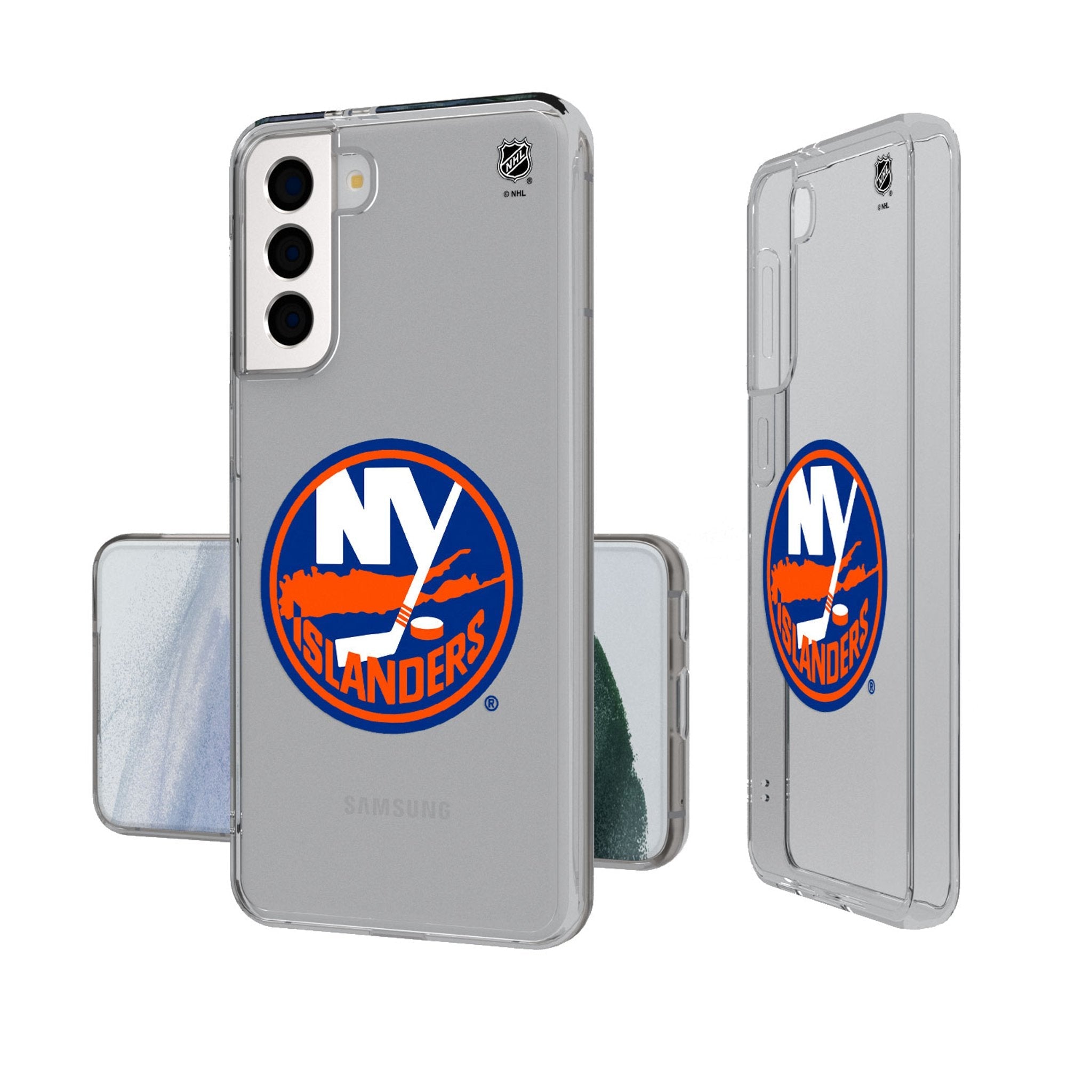 New York Islanders Insignia Clear Phone Case - Sports Gifts, Sports Memorabilia, Sports Collectibles, Fan Shop