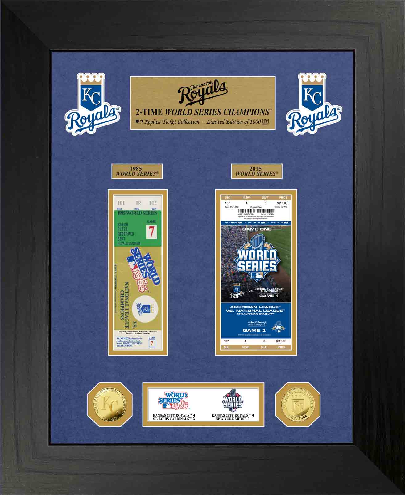 Kansas City Royals World Series Deluxe Gold Coin & Ticket Collection - Sports Collectibles, Sports Memorabilia, Sports Fan Shop, Sports Gifts