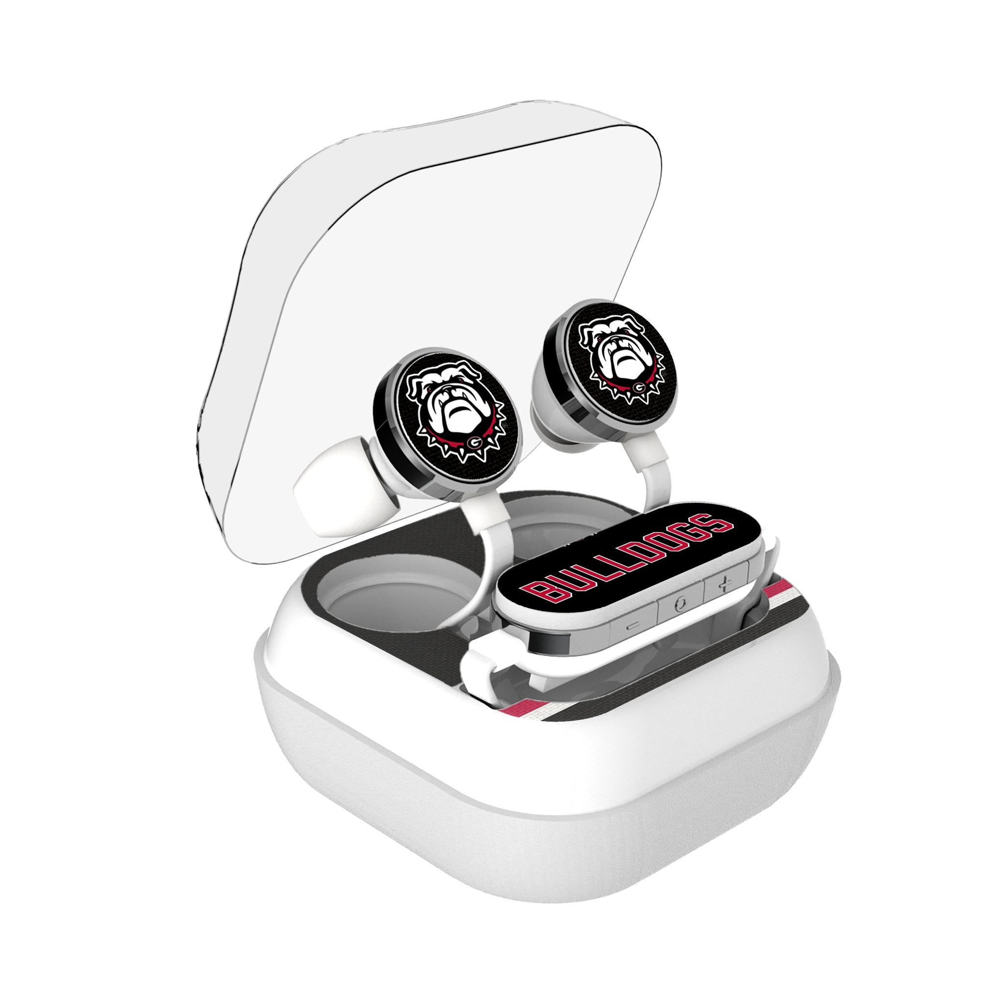 University of Georgia Bulldogs Uga Stripe Wireless Earbuds - Sports Gifts, Sports Memorabilia, Sports Collectibles, Fan Shop