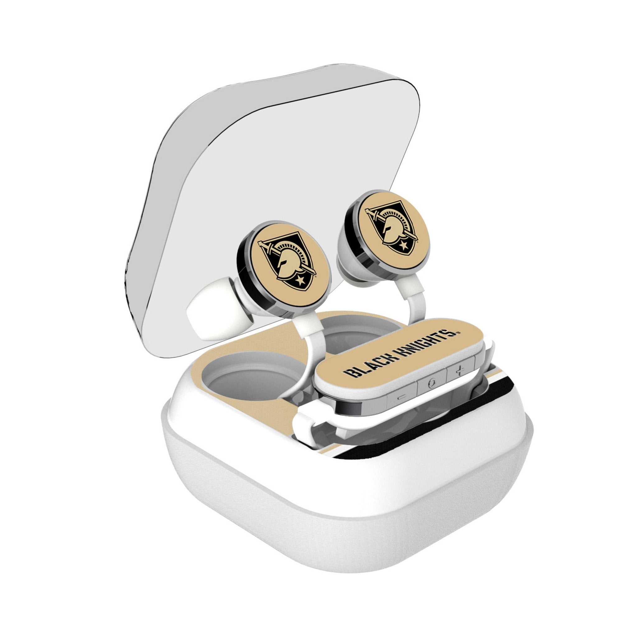 United States Military Academy Black Knights Stripe Wireless Earbuds - Sports Gifts, Sports Memorabilia, Sports Collectibles, Fan Shop