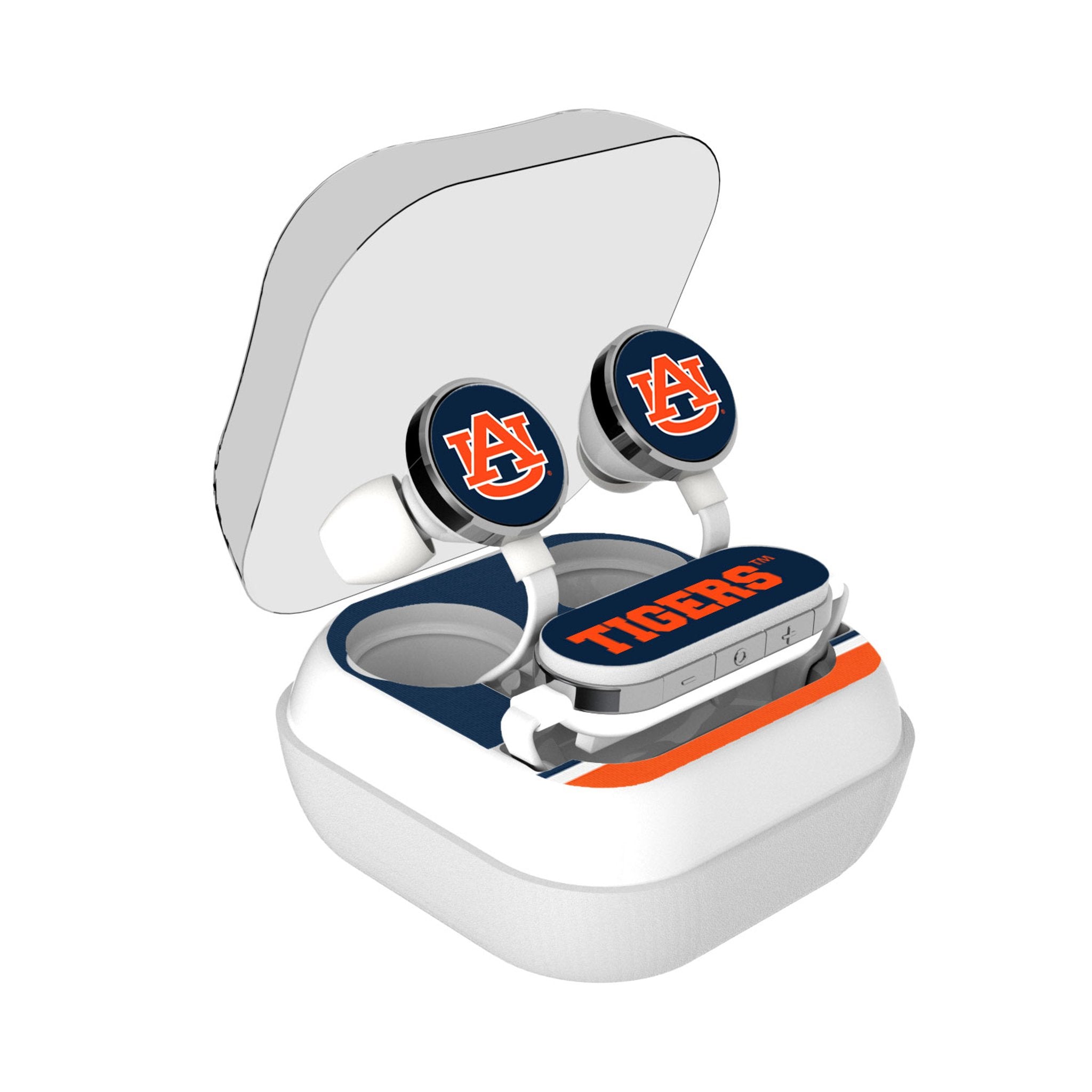 University of Auburn Tigers Stripe Wireless Earbuds - Sports Gifts, Sports Memorabilia, Sports Collectibles, Fan Shop