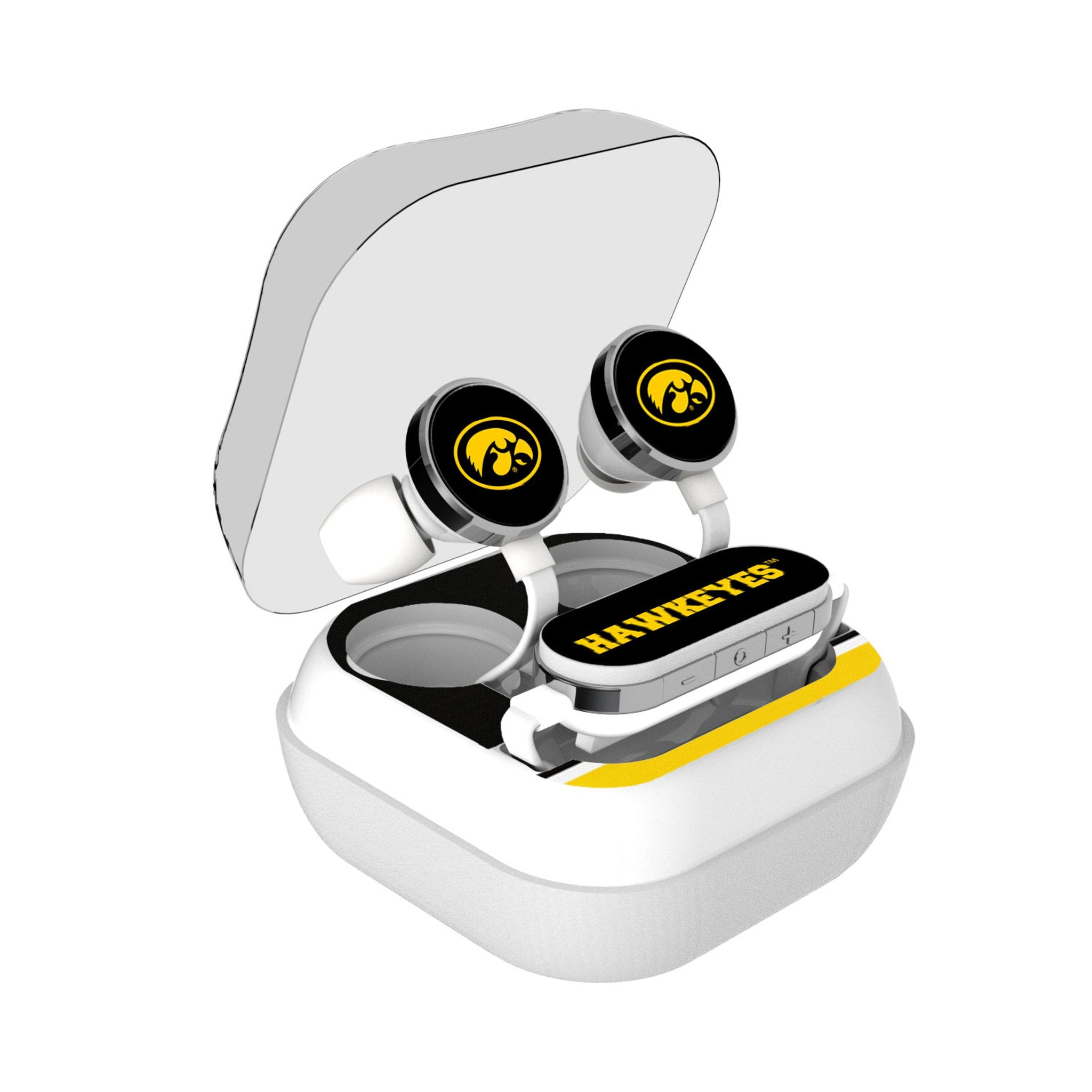 University of Iowa Hawkeyes Stripe Wireless Earbuds - Sports Gifts, Sports Memorabilia, Sports Collectibles, Fan Shop