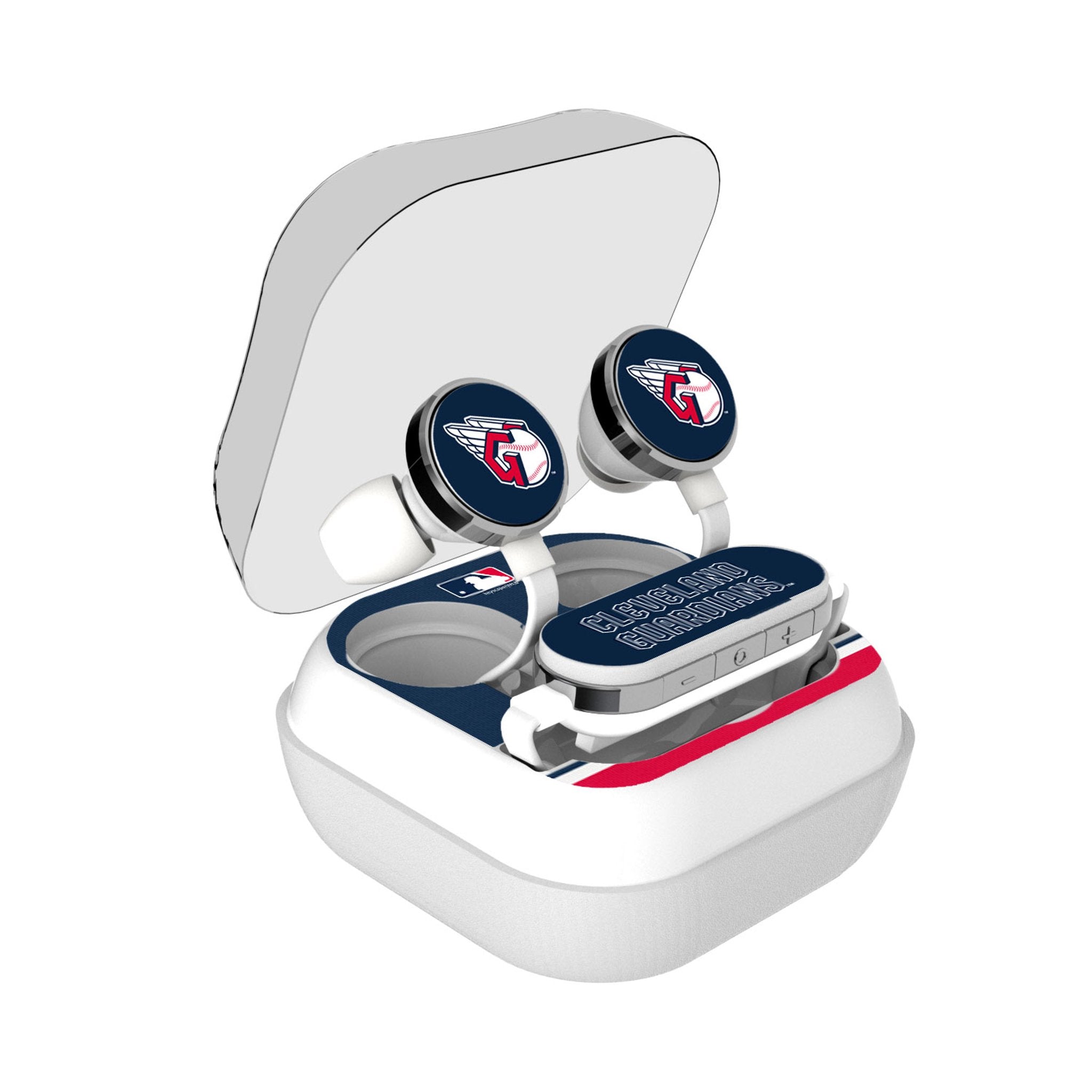 Cleveland Guardians Stripe Wireless Earbuds - Sports Gifts, Sports Memorabilia, Sports Collectibles, Fan Shop