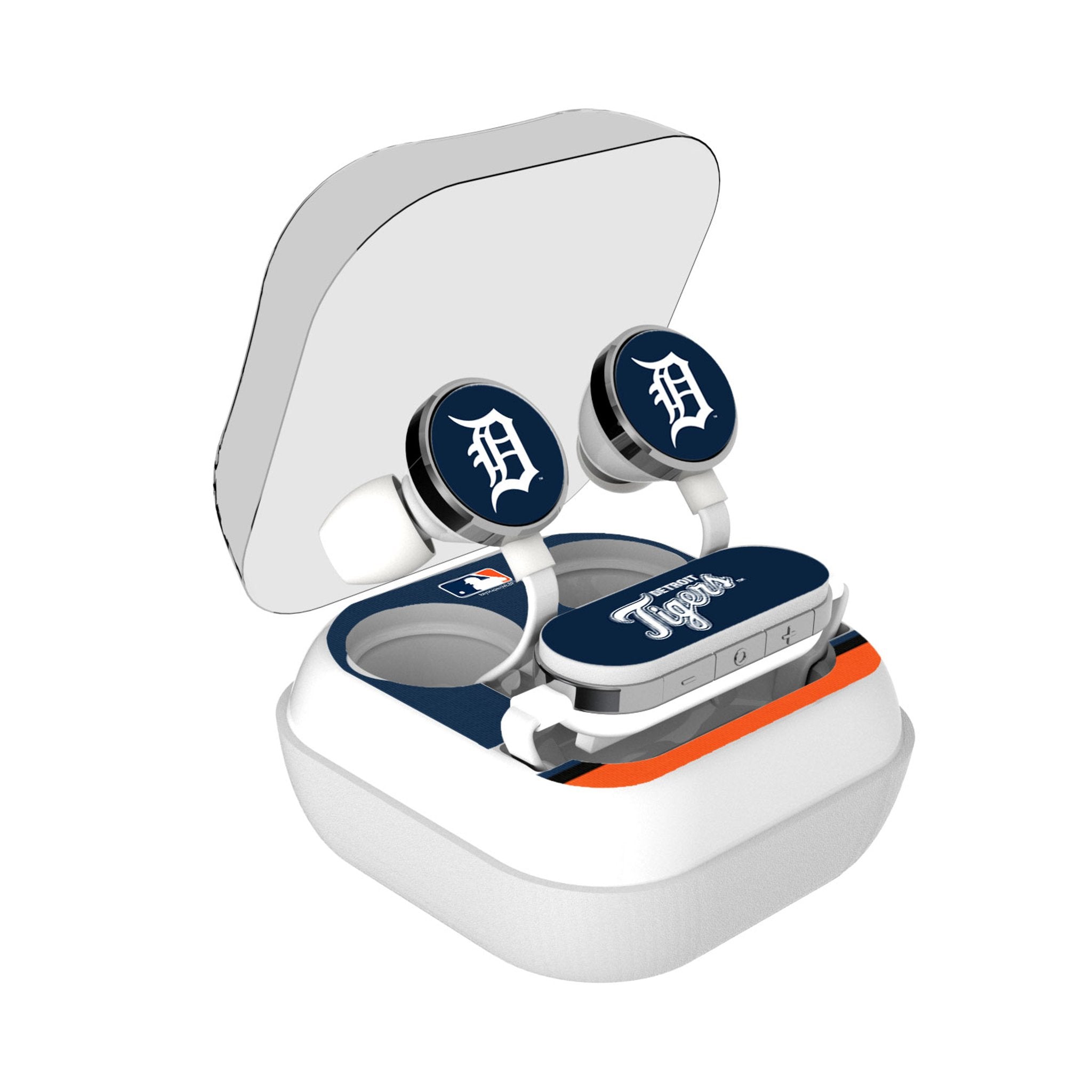 Detroit Tigers Stripe Wireless Earbuds - Sports Gifts, Sports Memorabilia, Sports Collectibles, Fan Shop