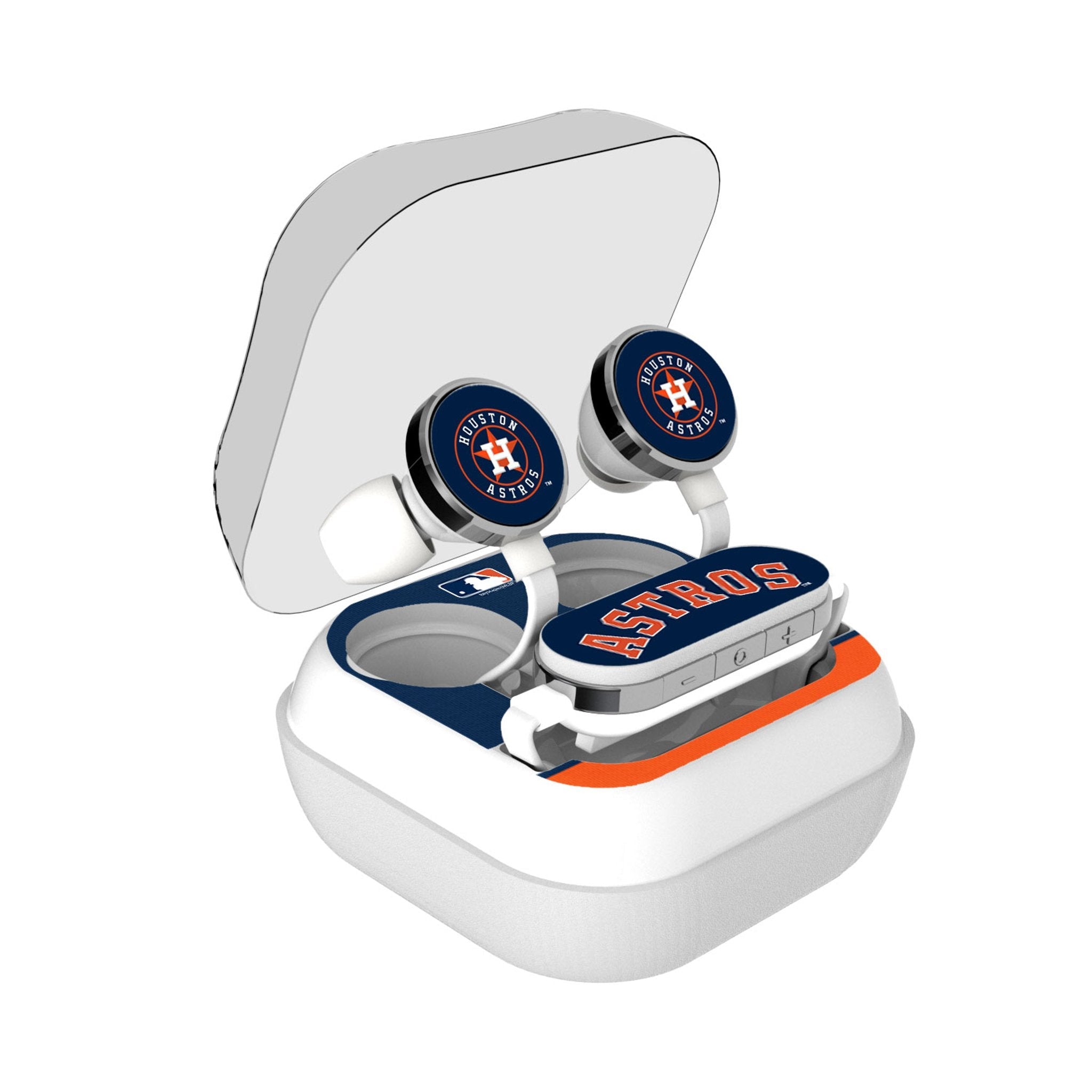Houston Astros Stripe Wireless Earbuds - Sports Gifts, Sports Memorabilia, Sports Collectibles, Fan Shop