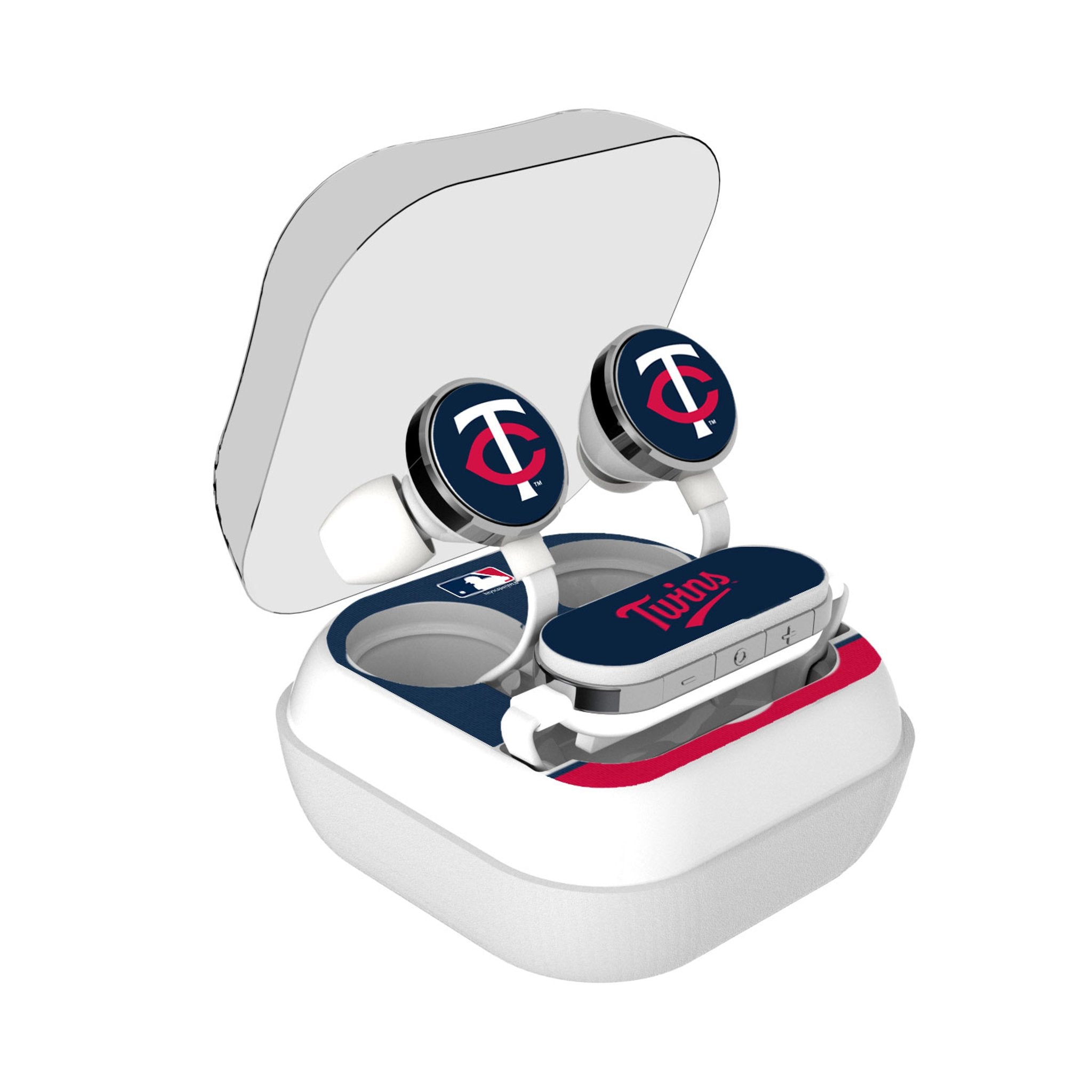 Minnesota Twins Stripe Wireless Earbuds - Sports Gifts, Sports Memorabilia, Sports Collectibles, Fan Shop
