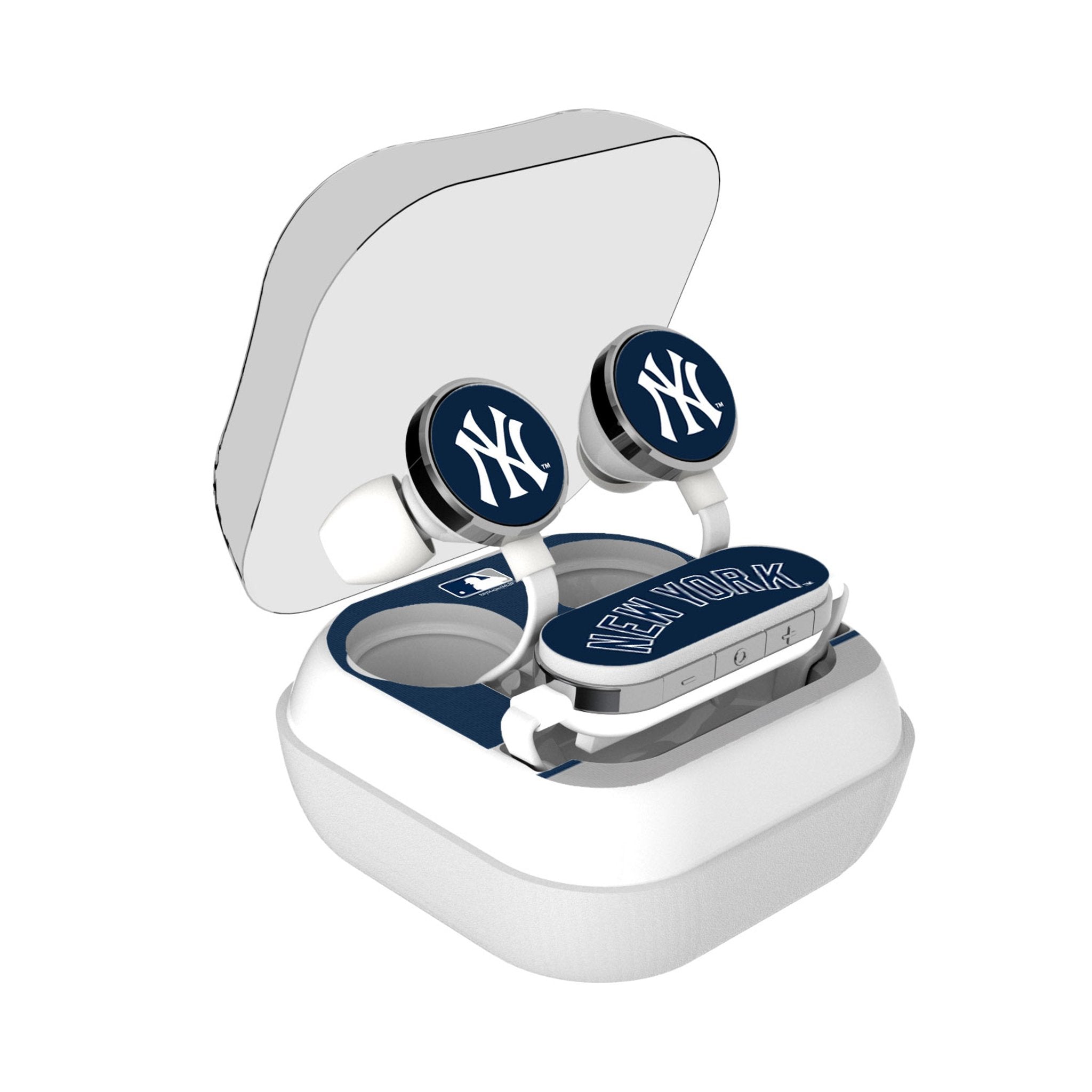 New York Yankees Stripe Wireless Earbuds - Sports Gifts, Sports Memorabilia, Sports Collectibles, Fan Shop