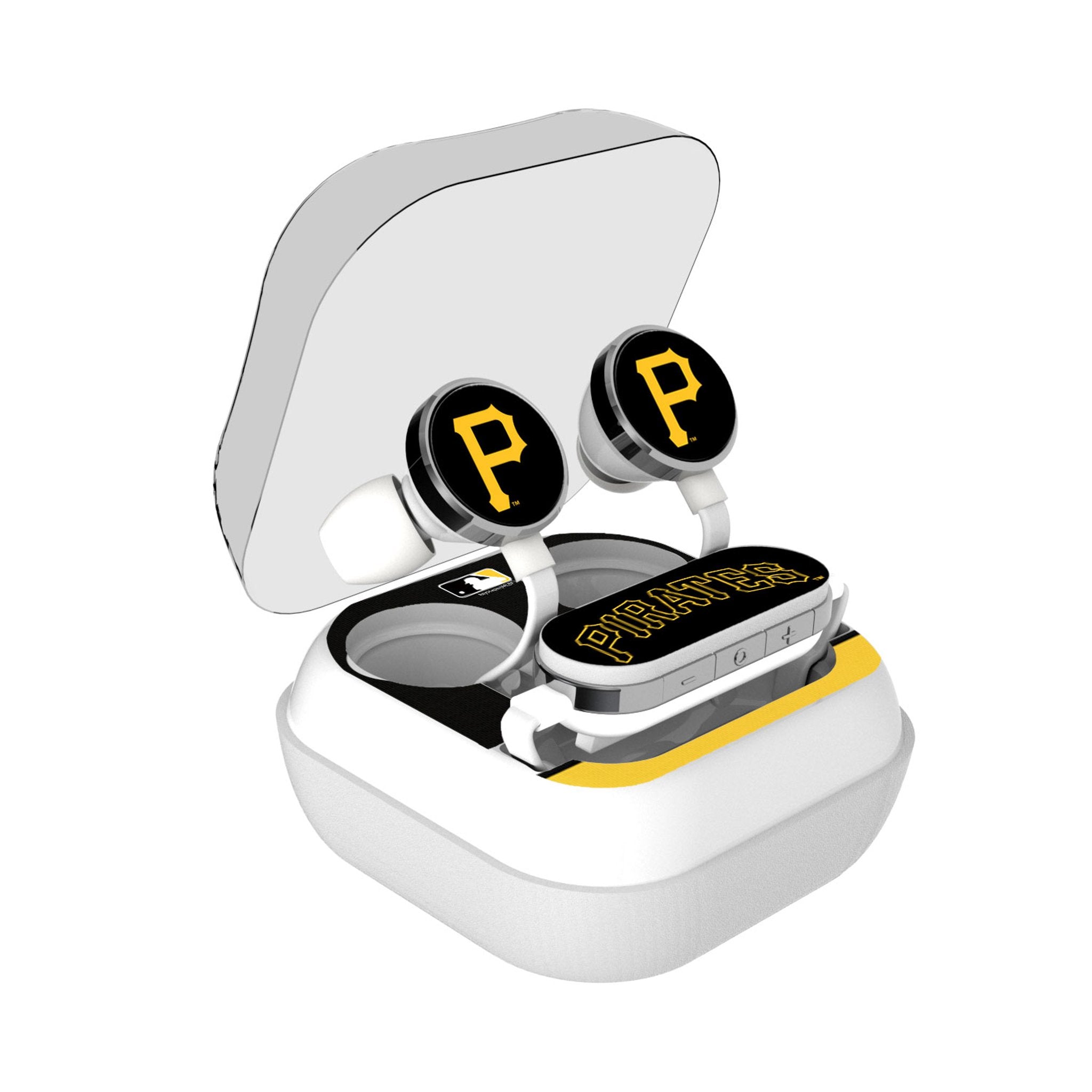 Pittsburgh Pirates Stripe Wireless Earbuds - Sports Gifts, Sports Memorabilia, Sports Collectibles, Fan Shop