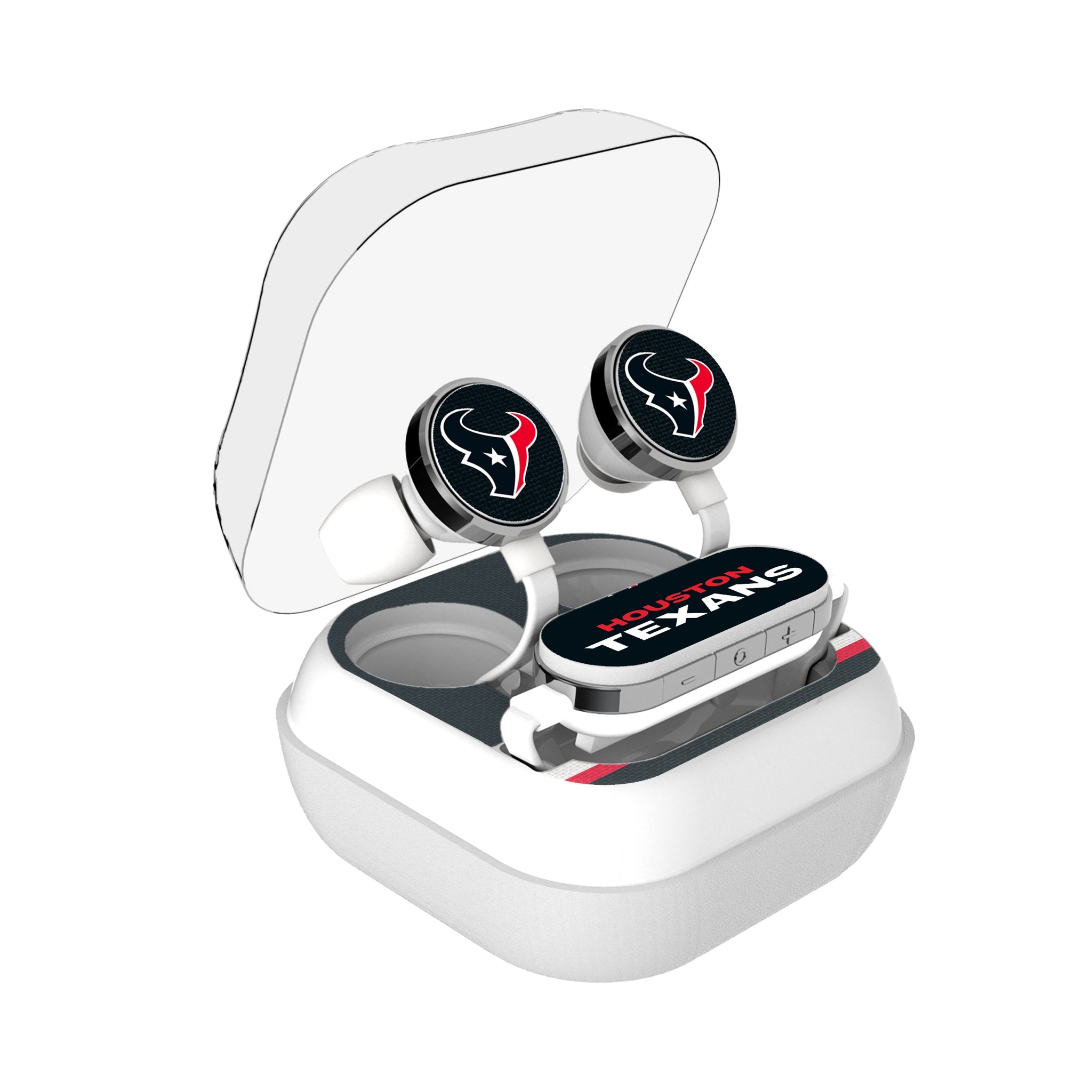 Houston Texans Stripe Wireless Earbuds - Sports Gifts, Sports Memorabilia, Sports Collectibles, Fan Shop