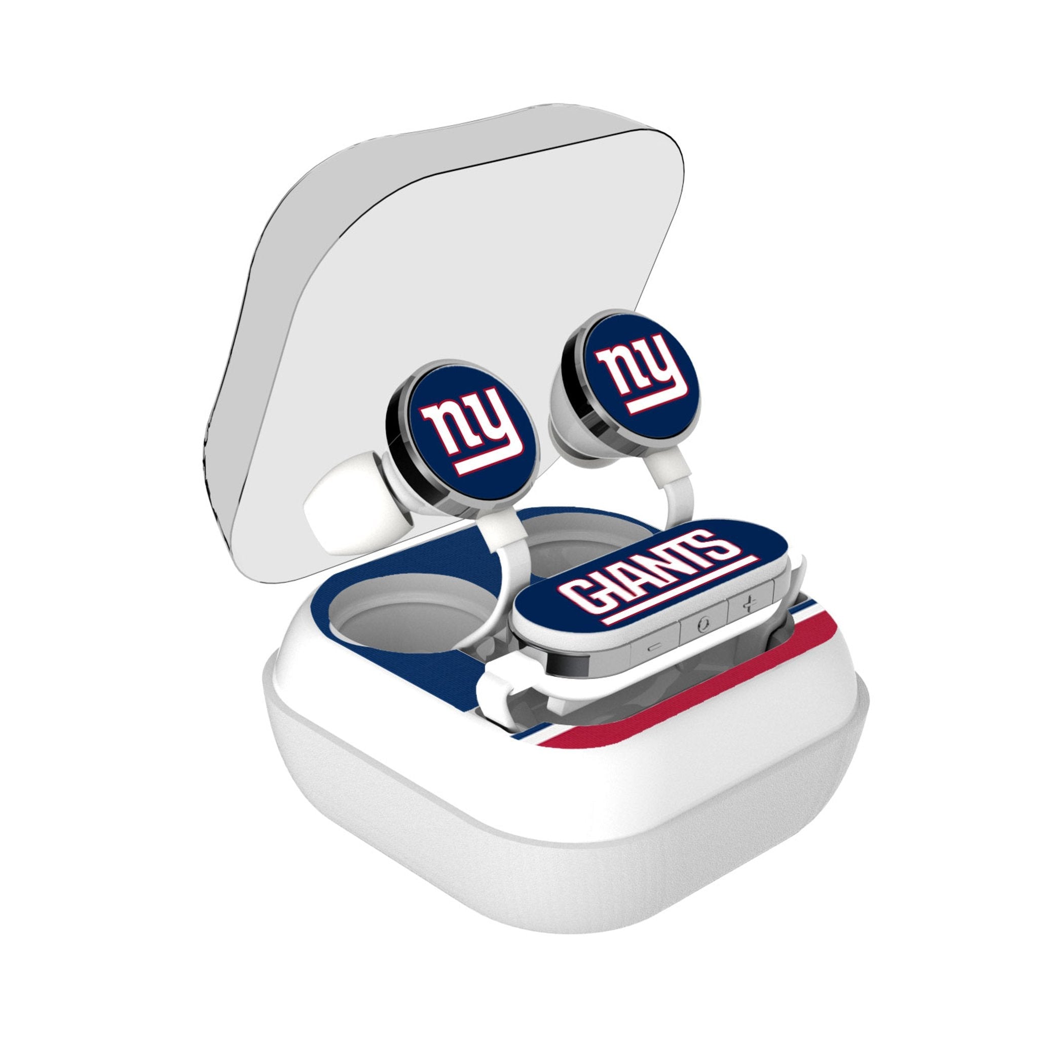 New York Giants Stripe Wireless Earbuds - Sports Gifts, Sports Memorabilia, Sports Collectibles, Fan Shop