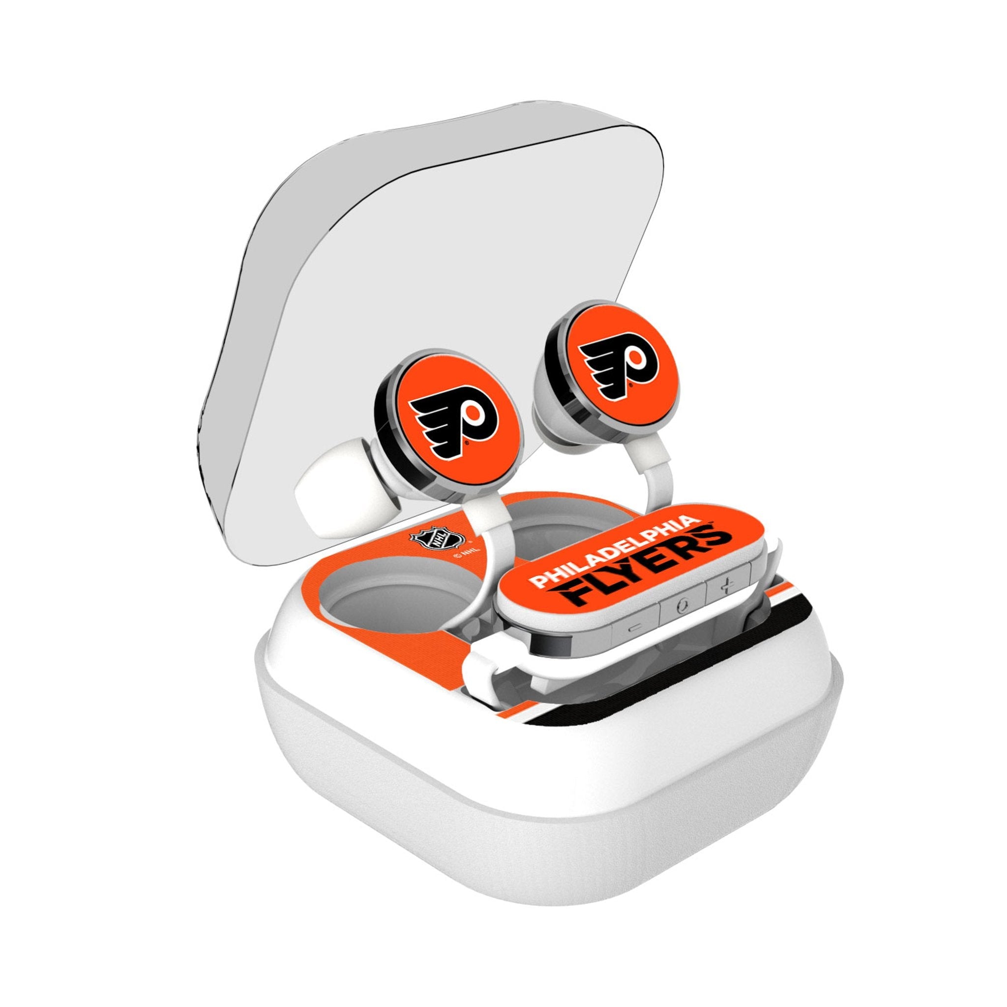 Philadelphia Flyers Stripe Wireless Earbuds - Sports Gifts, Sports Memorabilia, Sports Collectibles, Fan Shop